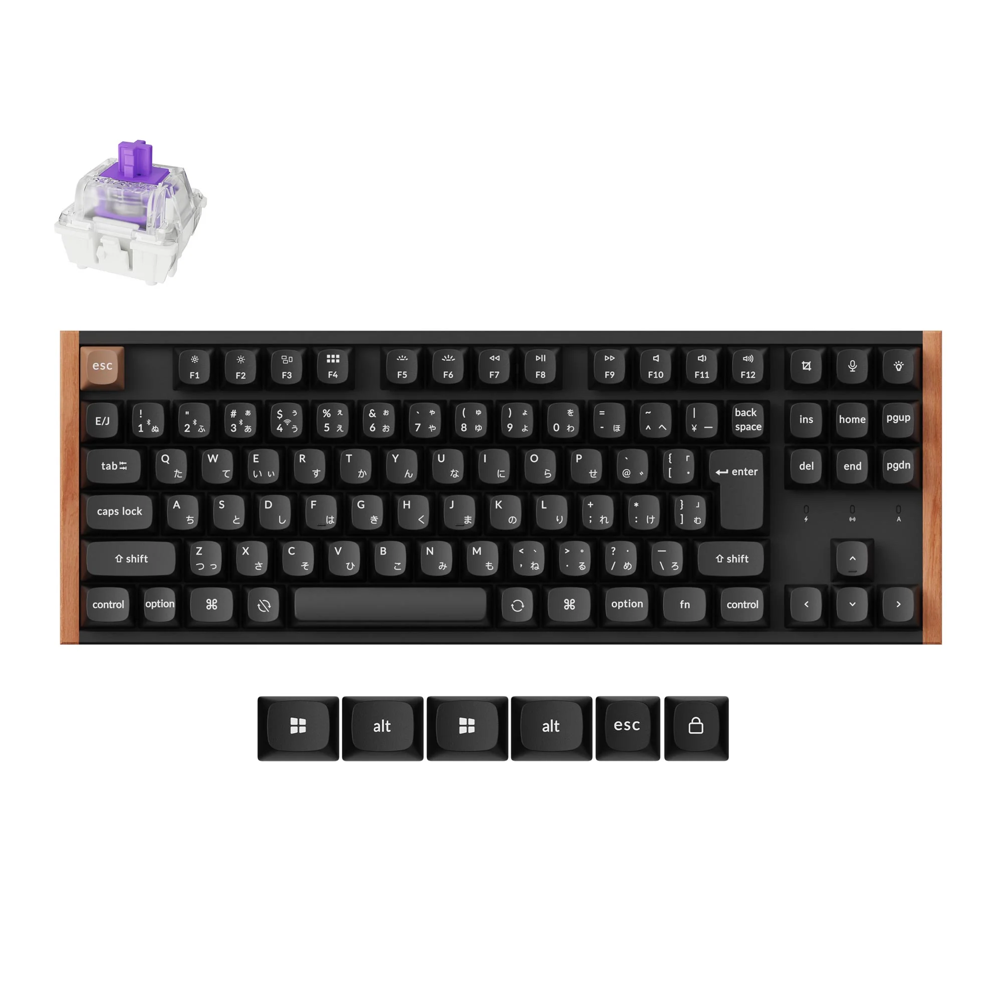Keychron K8 HE Teclado personalizado inalámbrico con interruptores magnéticos (distribución JIS japonesa)