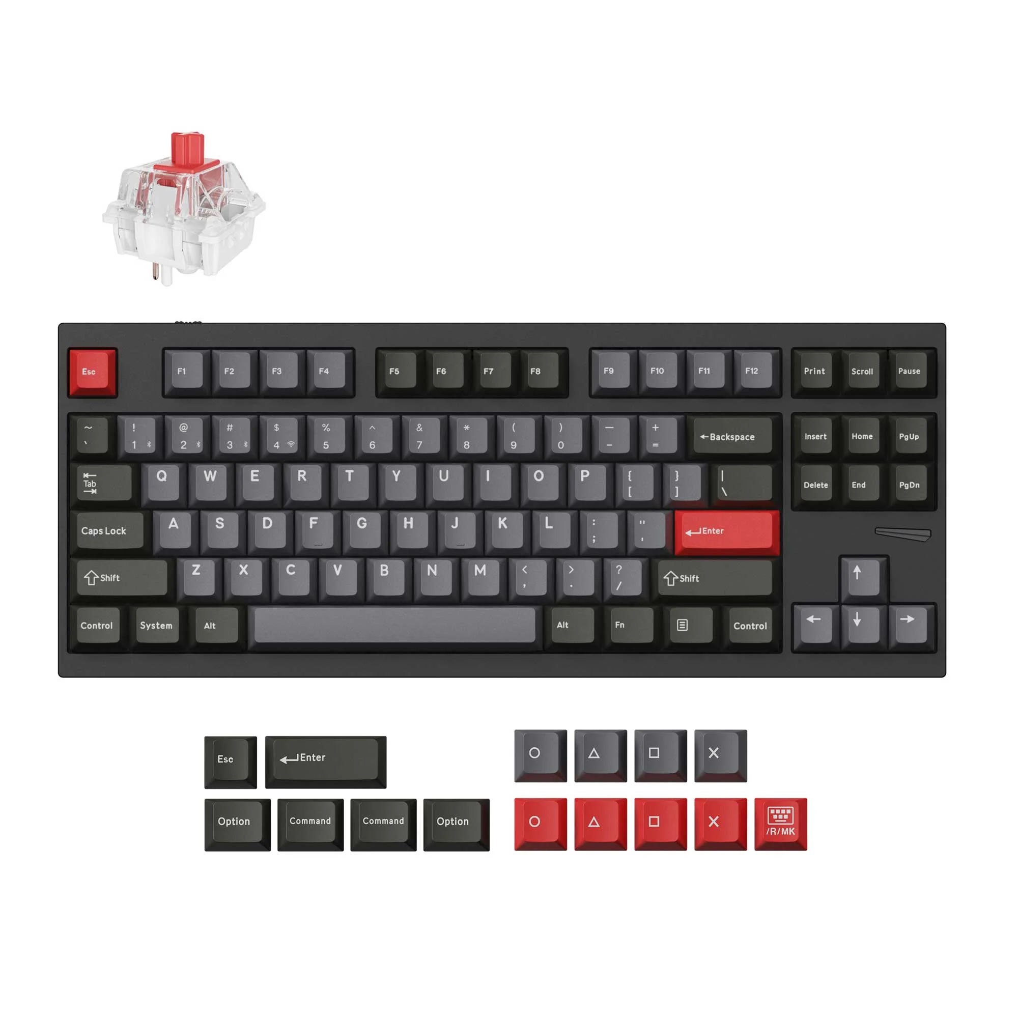 Teclado gamer personalizado sem fio QMK Lemokey L4