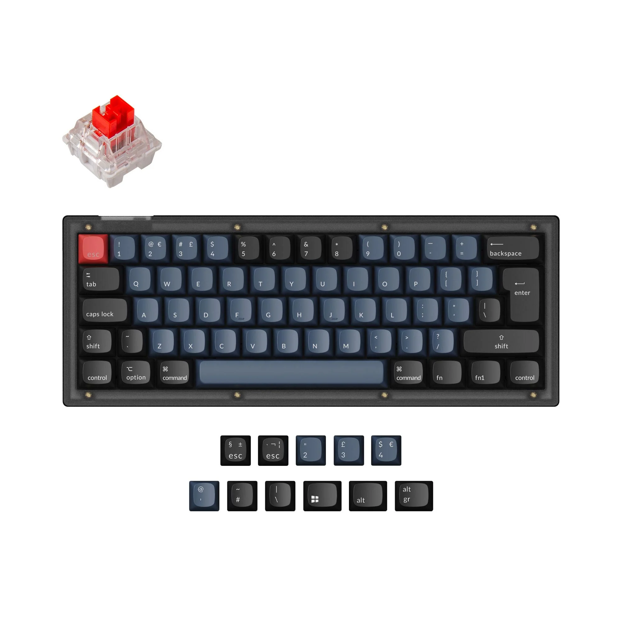 Colección de teclado mecánico personalizado Keychron V4 QMK con distribución ISO