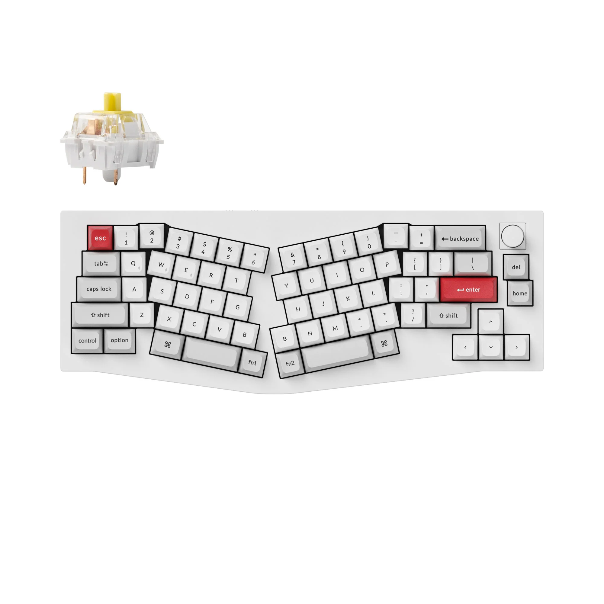 Teclado Mecânico Personalizado Sem Fio Keychron Q8 Pro (Layout Alice) QMK/VIA