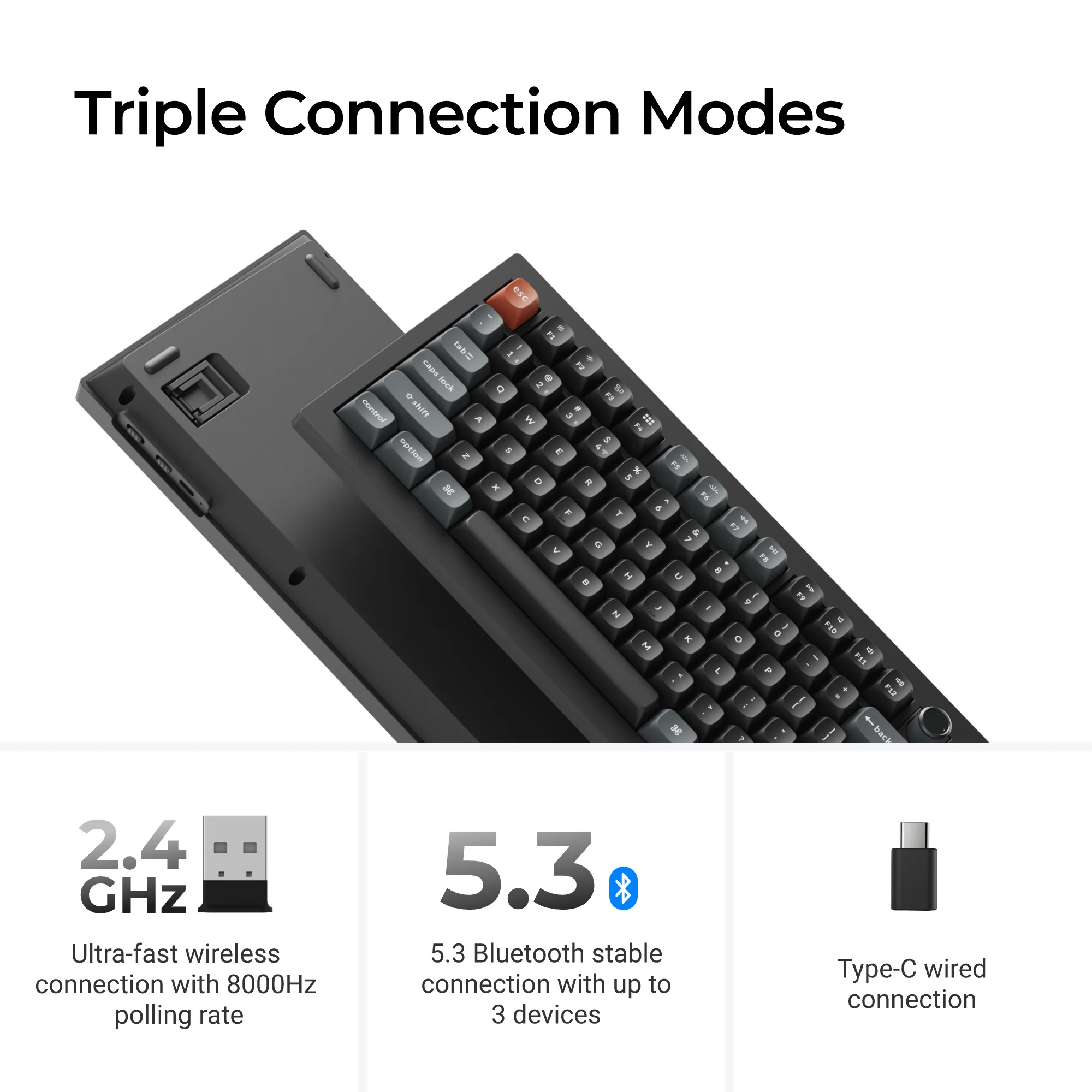 Teclado mecánico personalizado inalámbrico Keychron V6 Ultra 8K