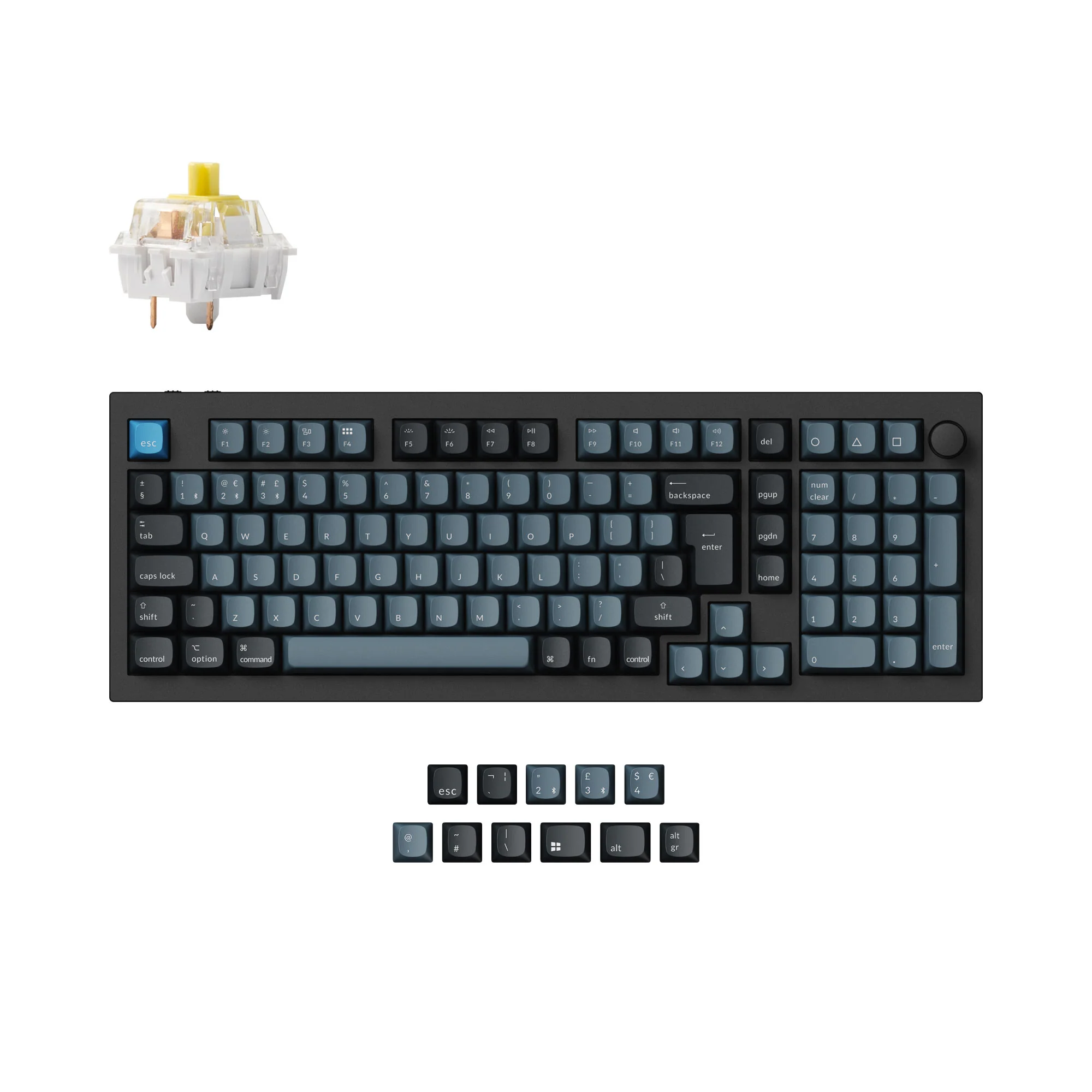 Keychron Q5 Pro QMK/VIA langaton mukautettu mekaaninen näppäimistö ISO-layout-kokoelma