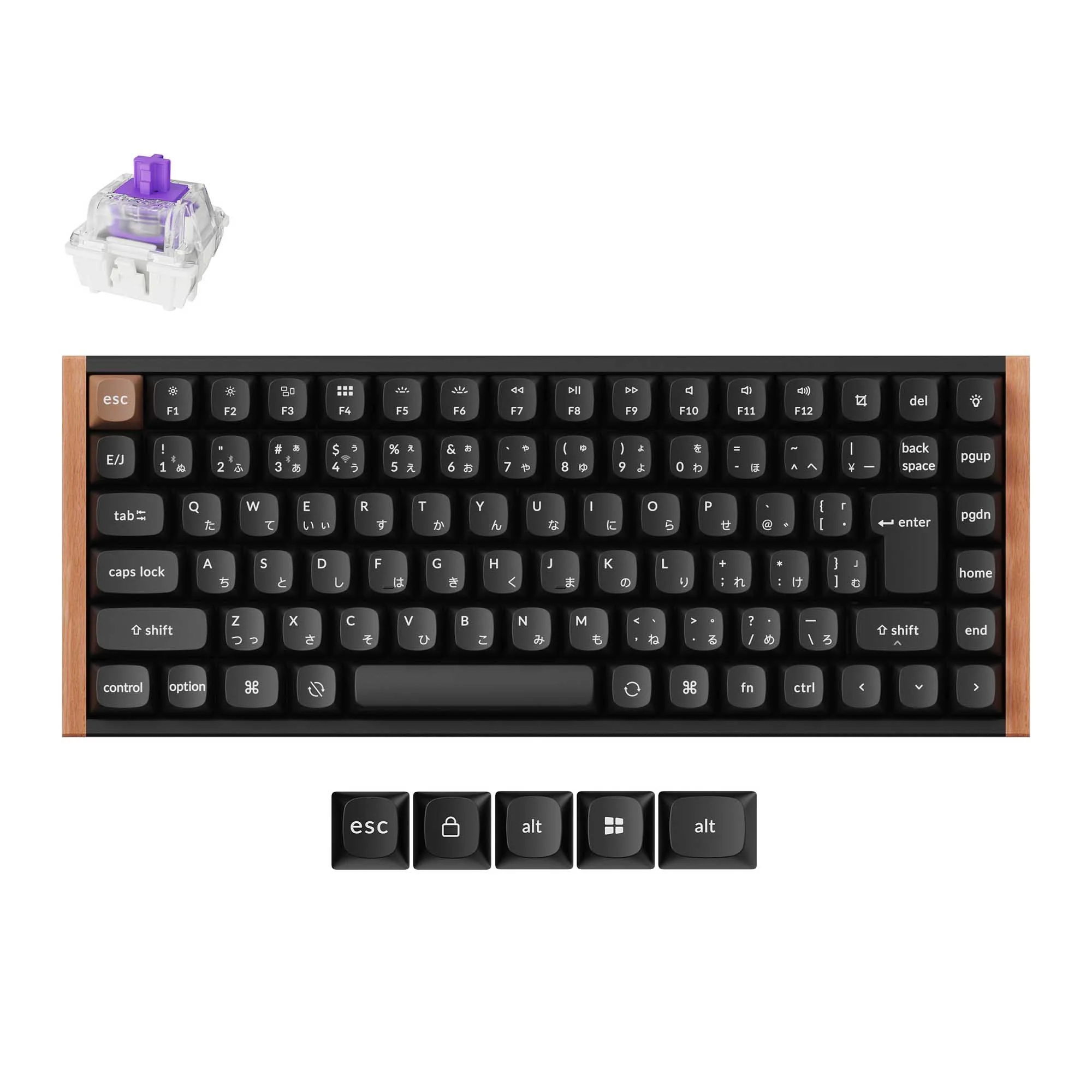 Keychron K2 HE langaton mukautettava magneettikytkinnäppäimistö (Japanin JIS-asettelu)