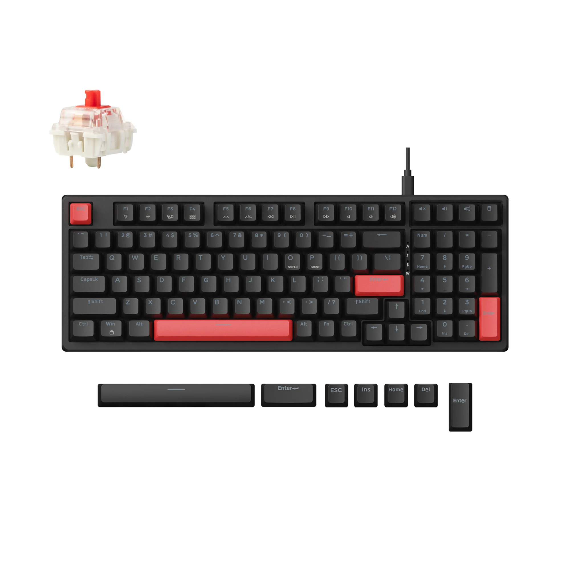 Lemokey X5 QMK bedraad mechanisch toetsenbord