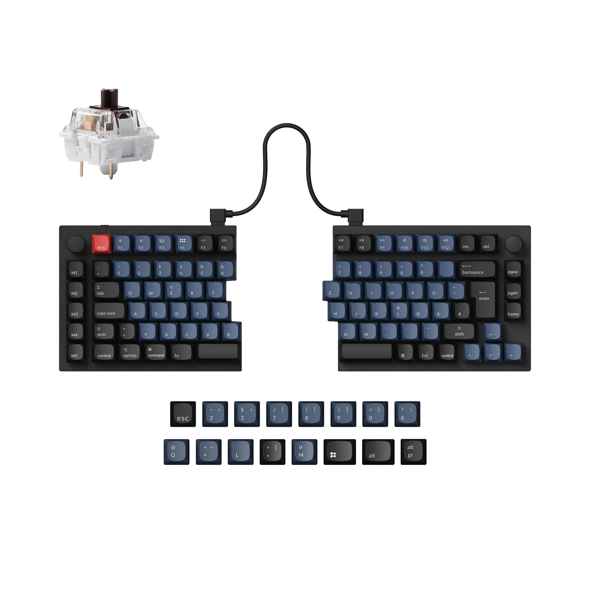 Keychron Q11 teclado mecánico personalizable QMK - colección de distribución ISO