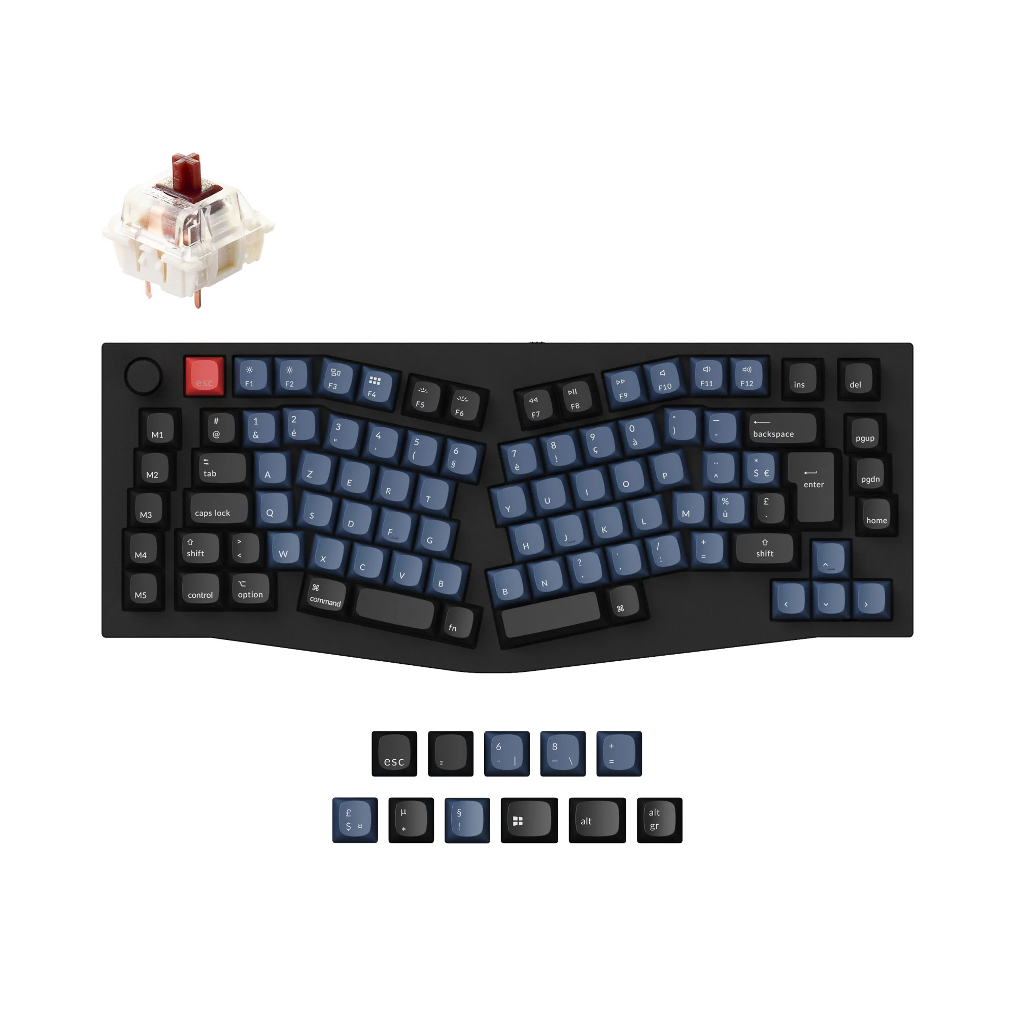 Keychron Q10 (Alice-asettelu) QMK Custom -mekaaninen näppäimistö, ISO-asettelukokoelma