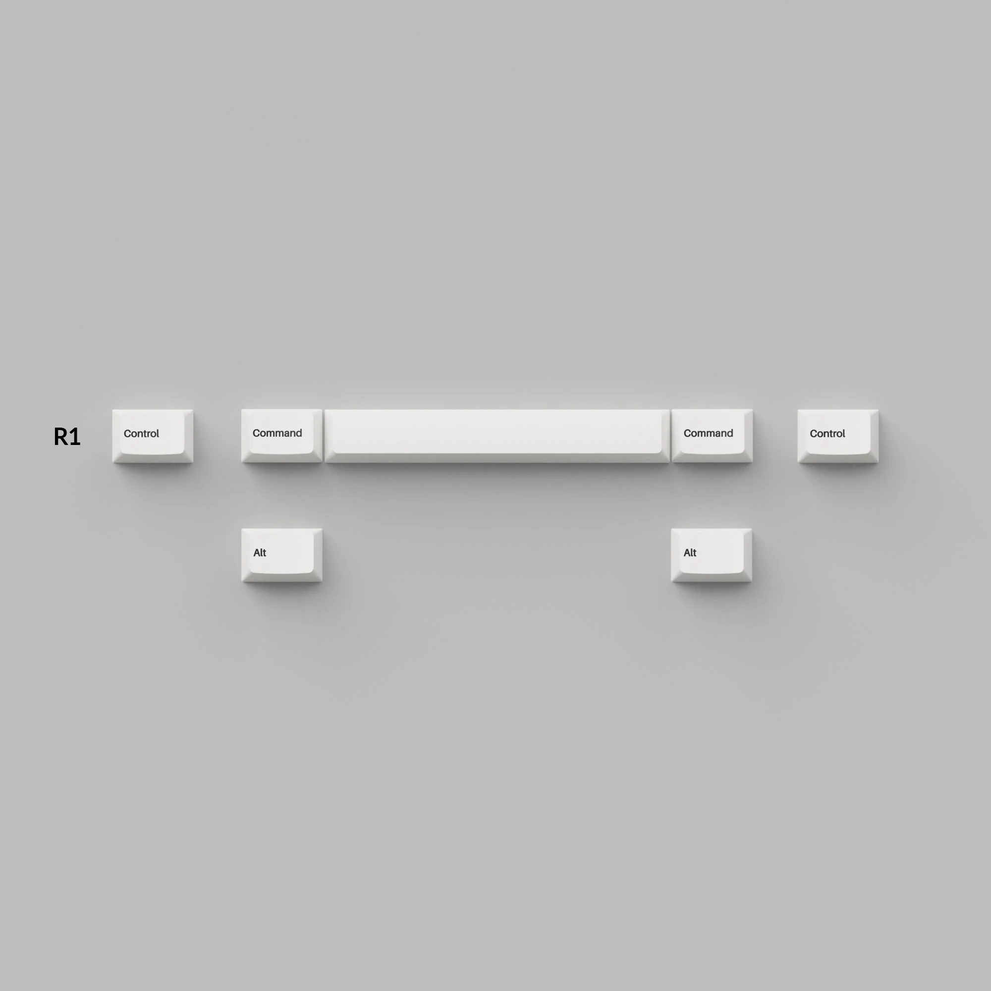 Cherry Profile Double-Shot PBT Full Set Keycaps - Black on White - Bow