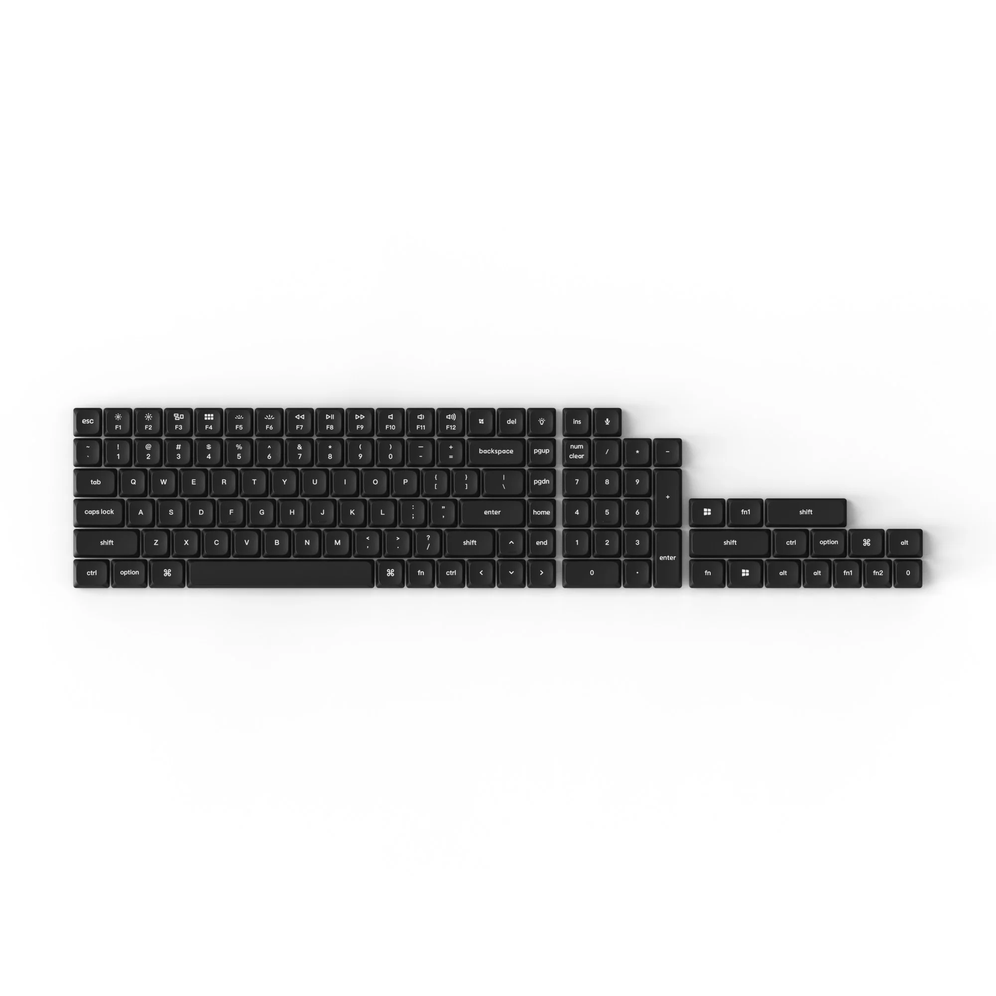 Low Profile Double Shot PBT LSA Keycap Set Version 1