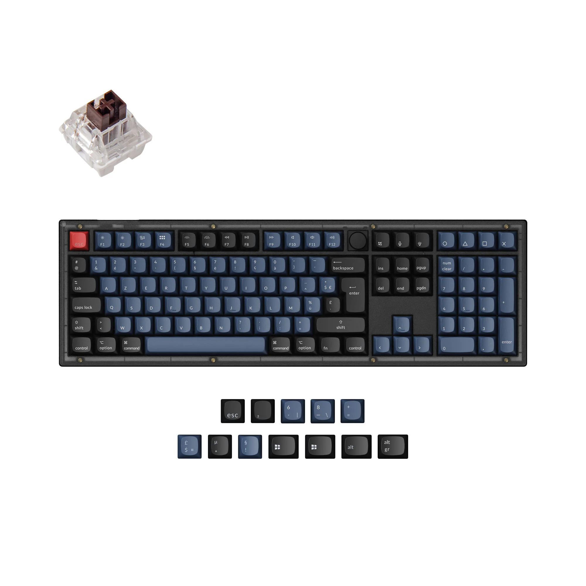 Keychron V6 QMK Customowa klawiatura mechaniczna – kolekcja układów ISO