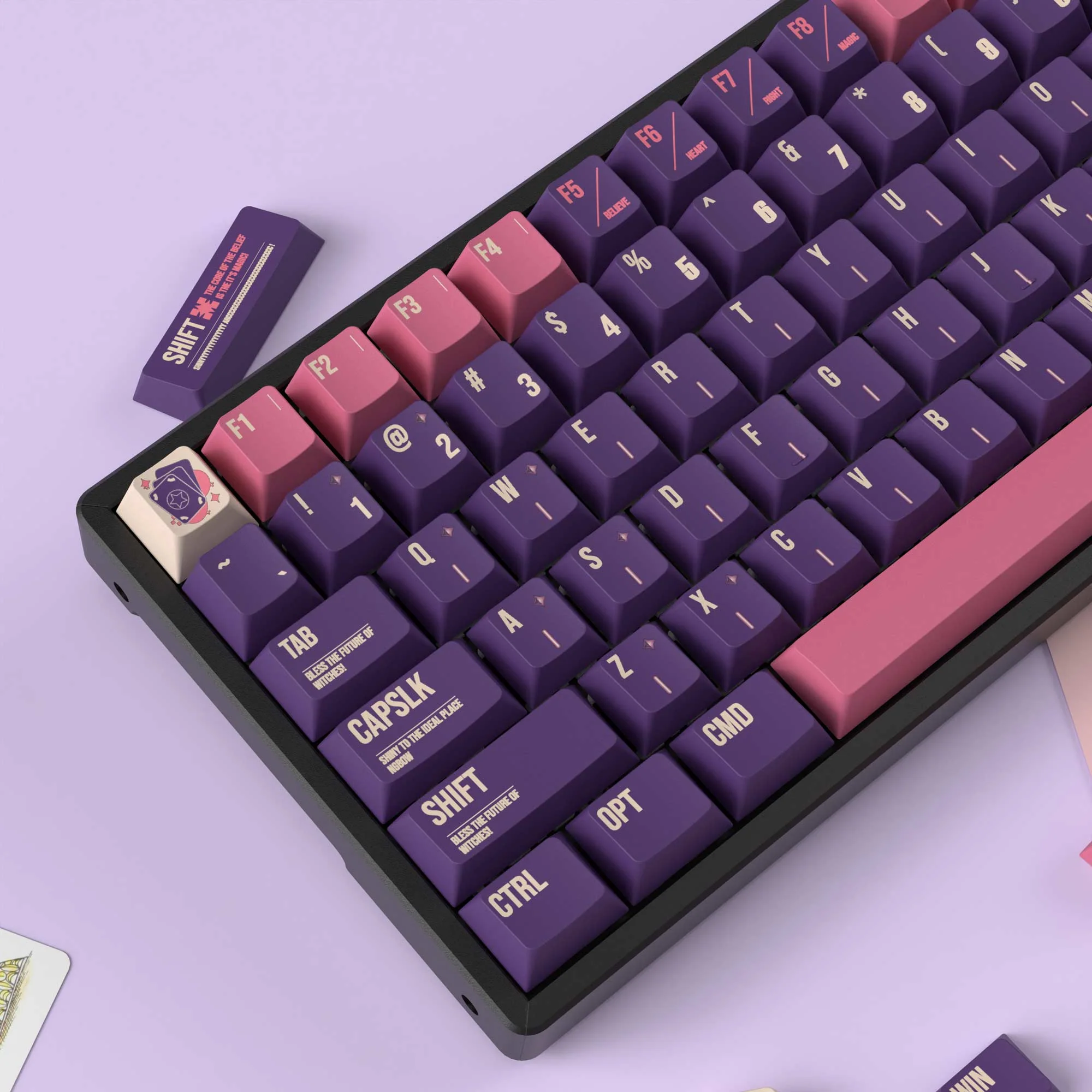 Lunar Witch - Conjunto Completo de Keycaps PBT Dye-Sub Perfil Cherry