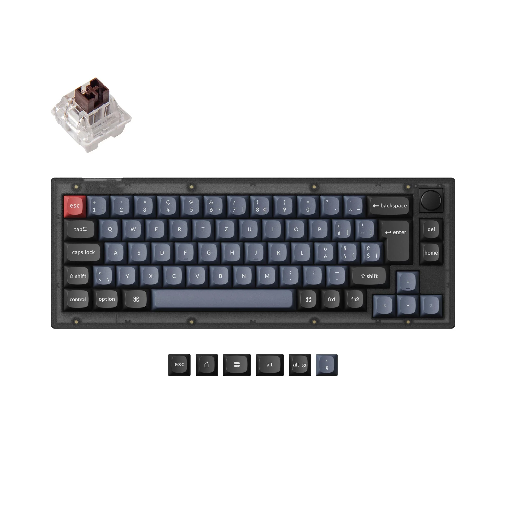 Keychron V2 QMK Teclado Mecánico Personalizado Colección de Distribución ISO