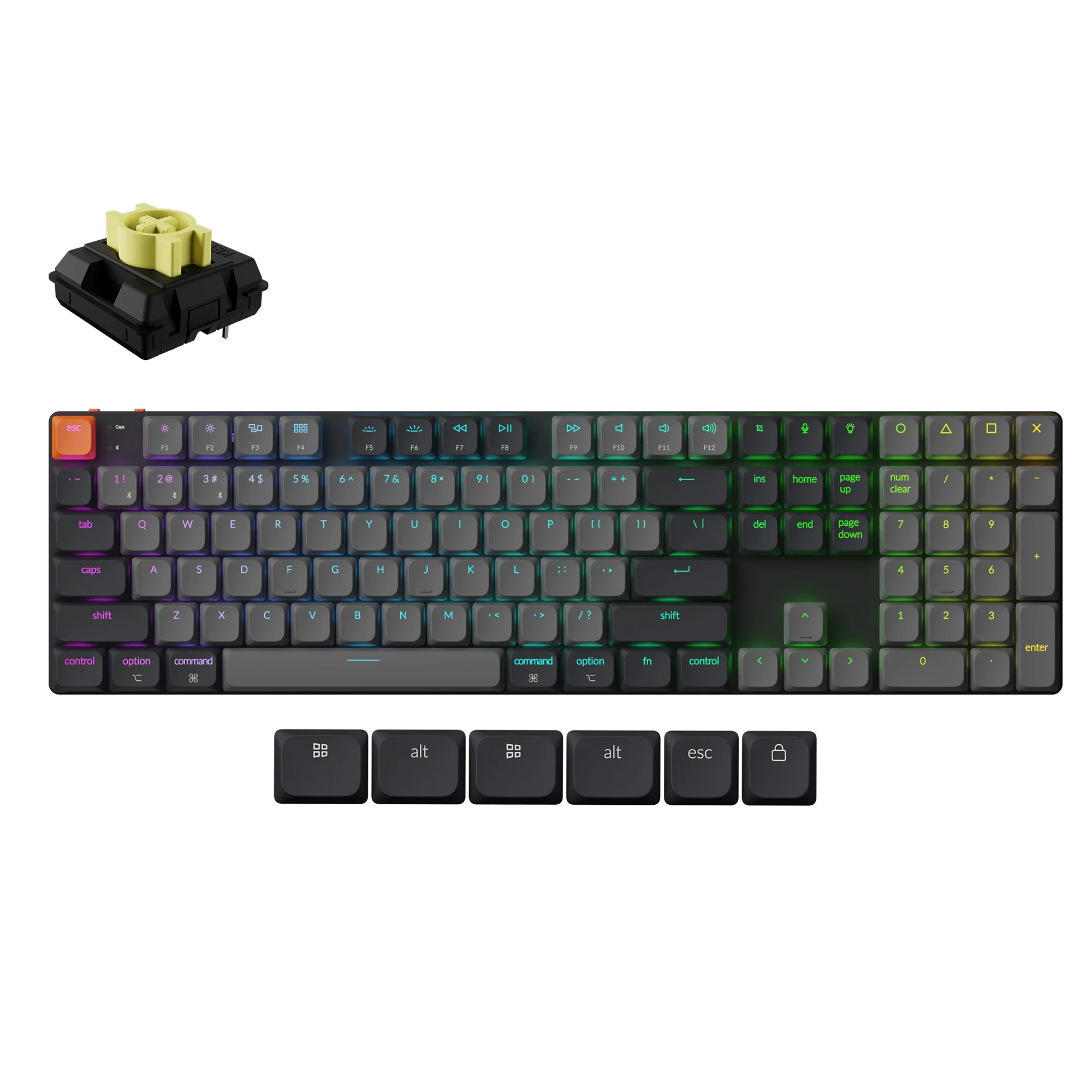 Teclado Mecânico Sem Fio Keychron K5 QMK (Versão 2)