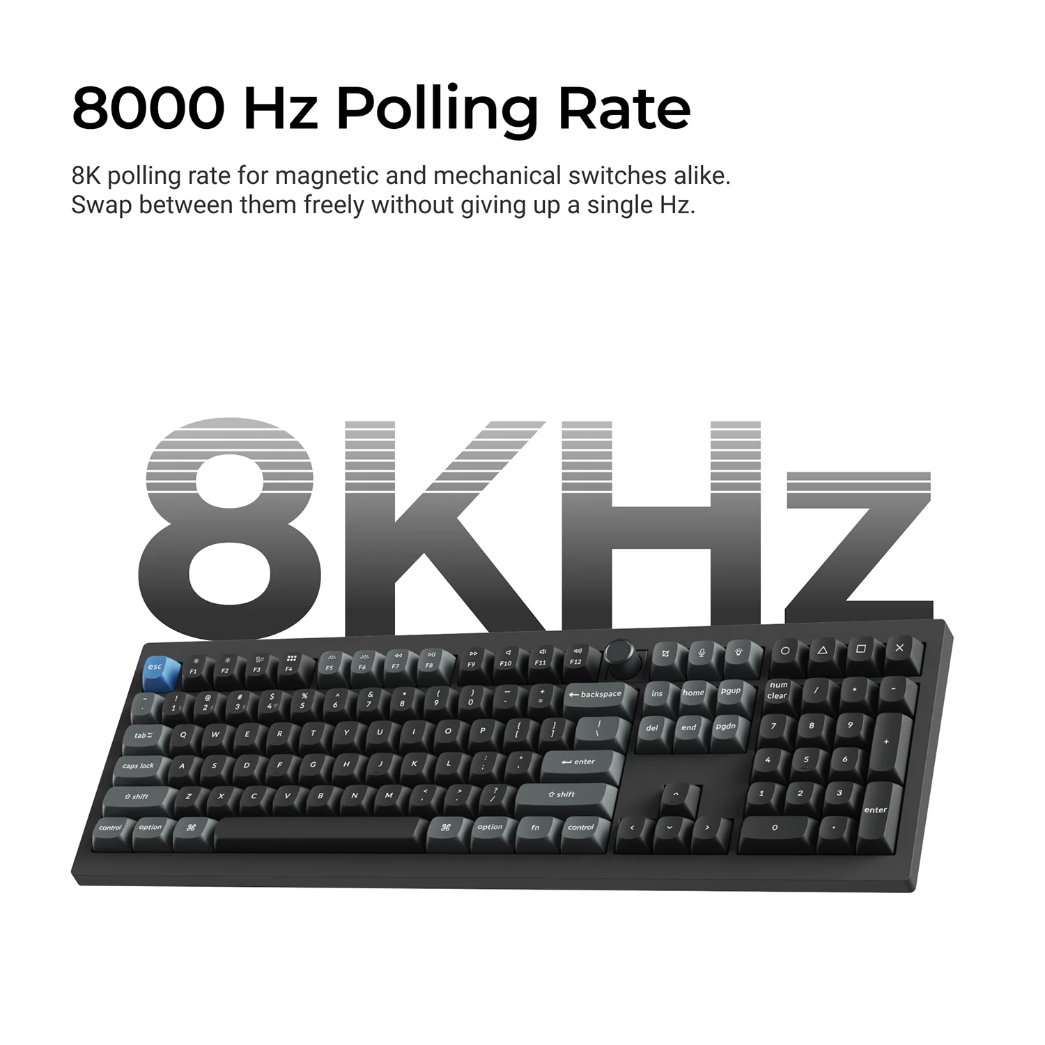 Teclado Keychron V6 Ultra Hybrid 8K inalámbrico magnético y mecánico