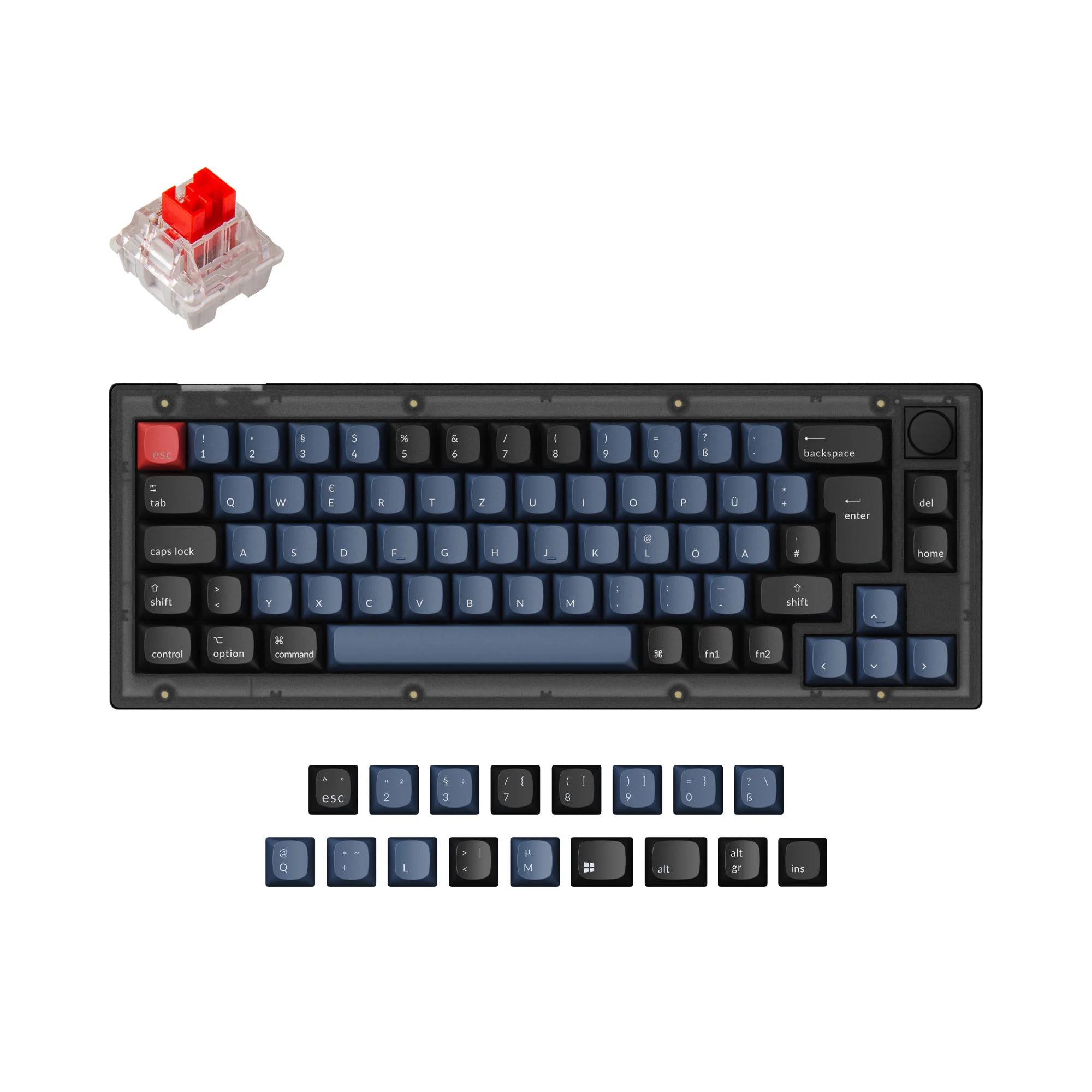 Keychron V2 QMK Teclado Mecánico Personalizado Colección de Distribución ISO