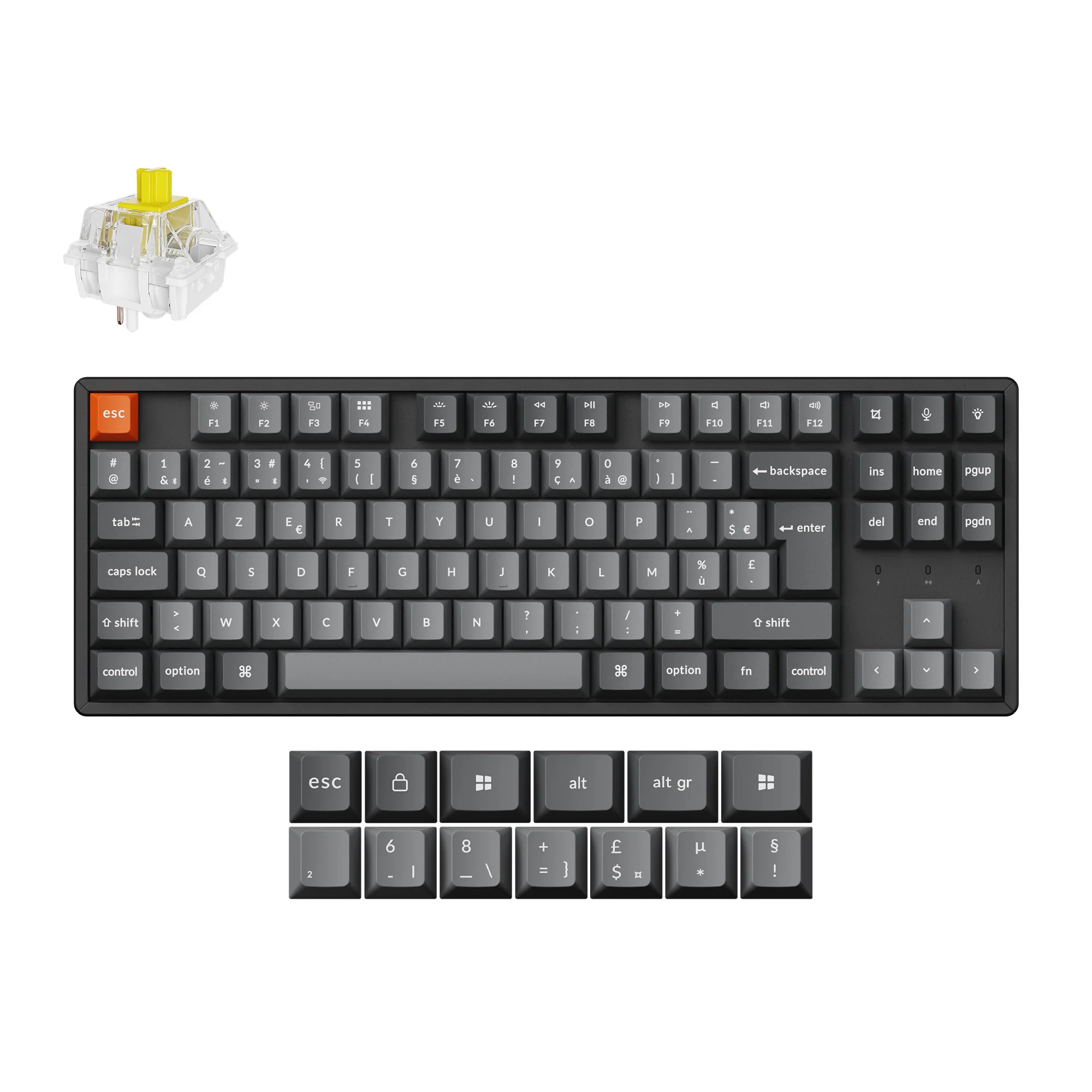 Keychron K8 Max QMK Wireless Mechanical Keyboard ISO Layout Collection