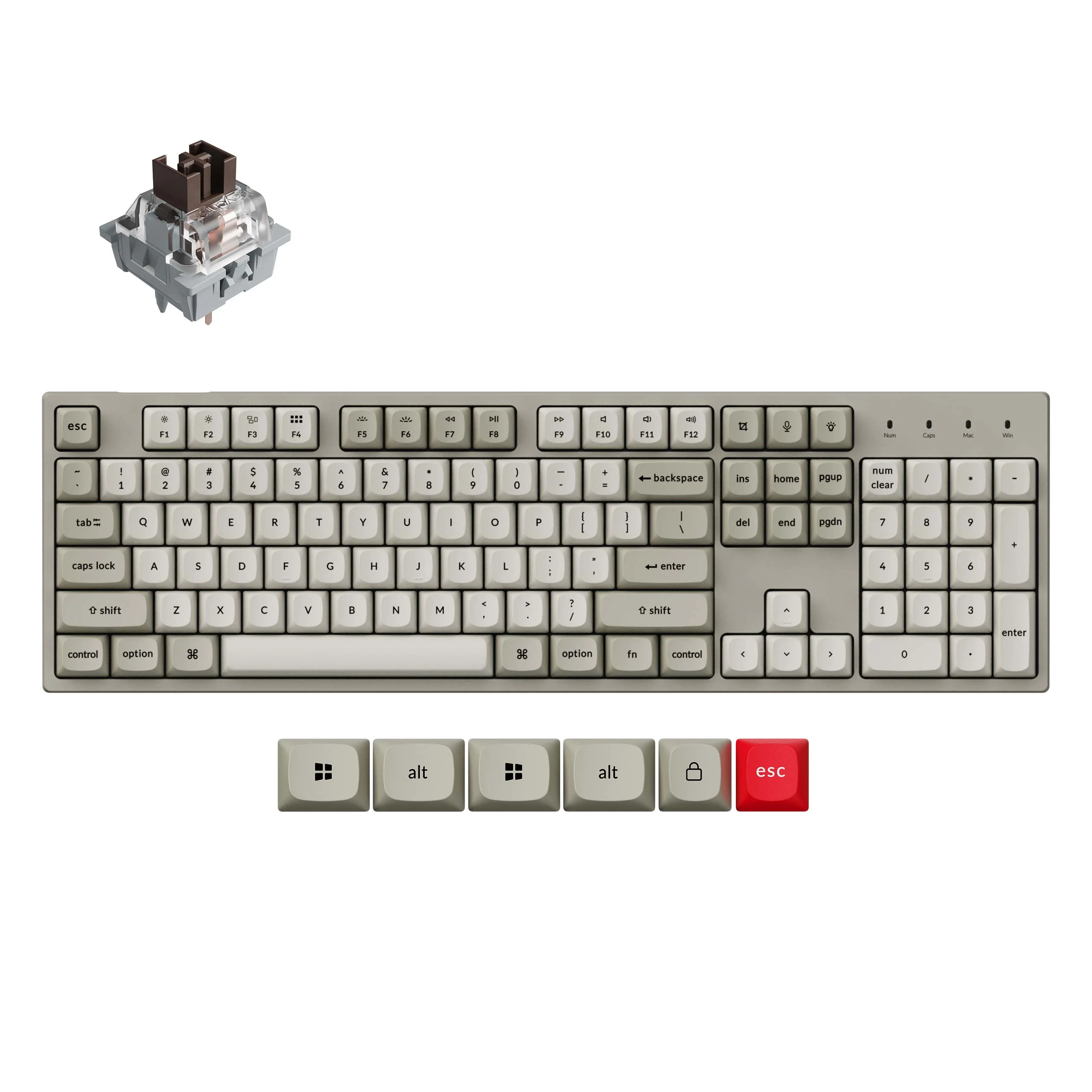 Keychron C2 Pro 8K QMK Przewodowa mechaniczna klawiatura custom