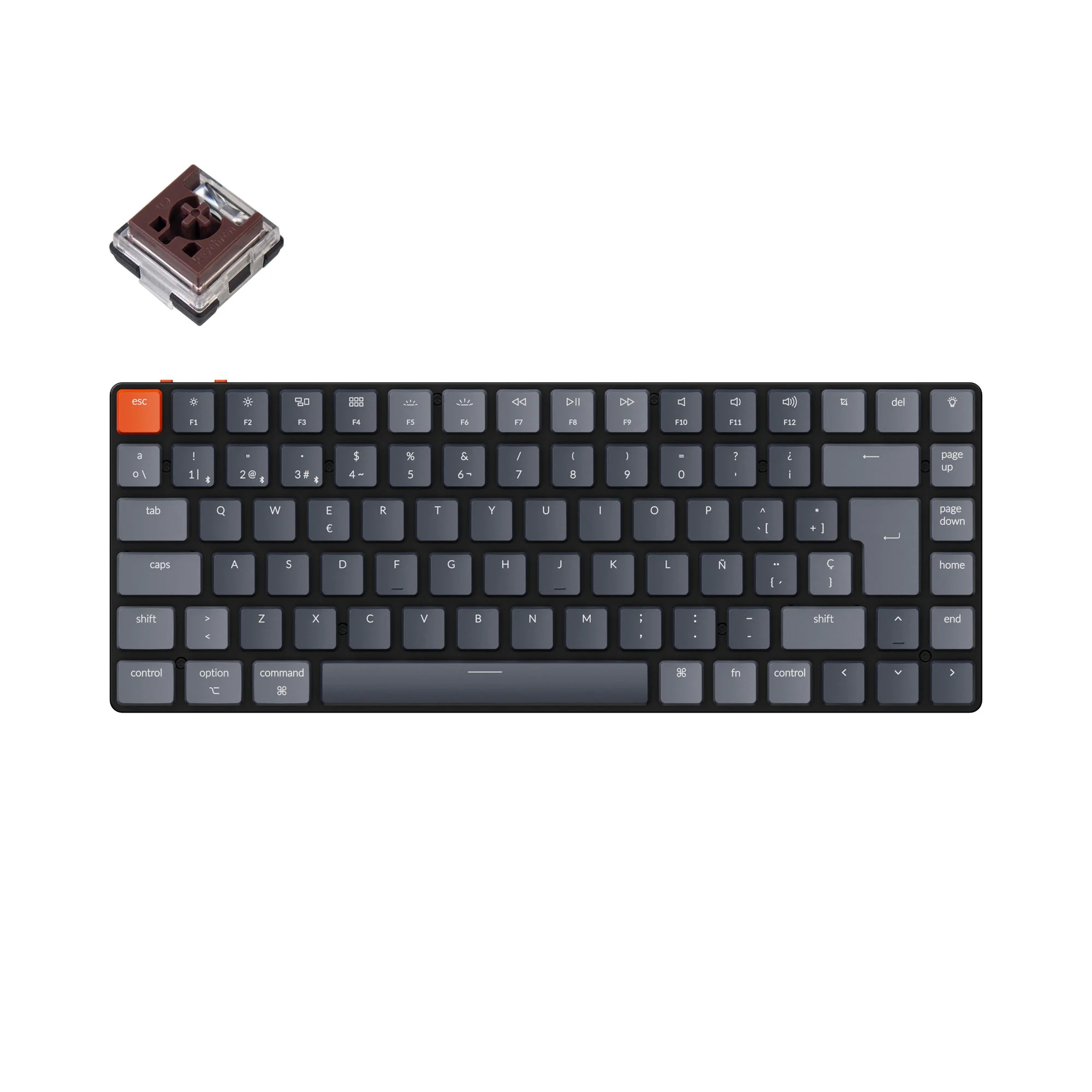 Bezprzewodowa klawiatura mechaniczna Keychron K3 Ultra-slim (hiszpański układ ISO) – wersja 2