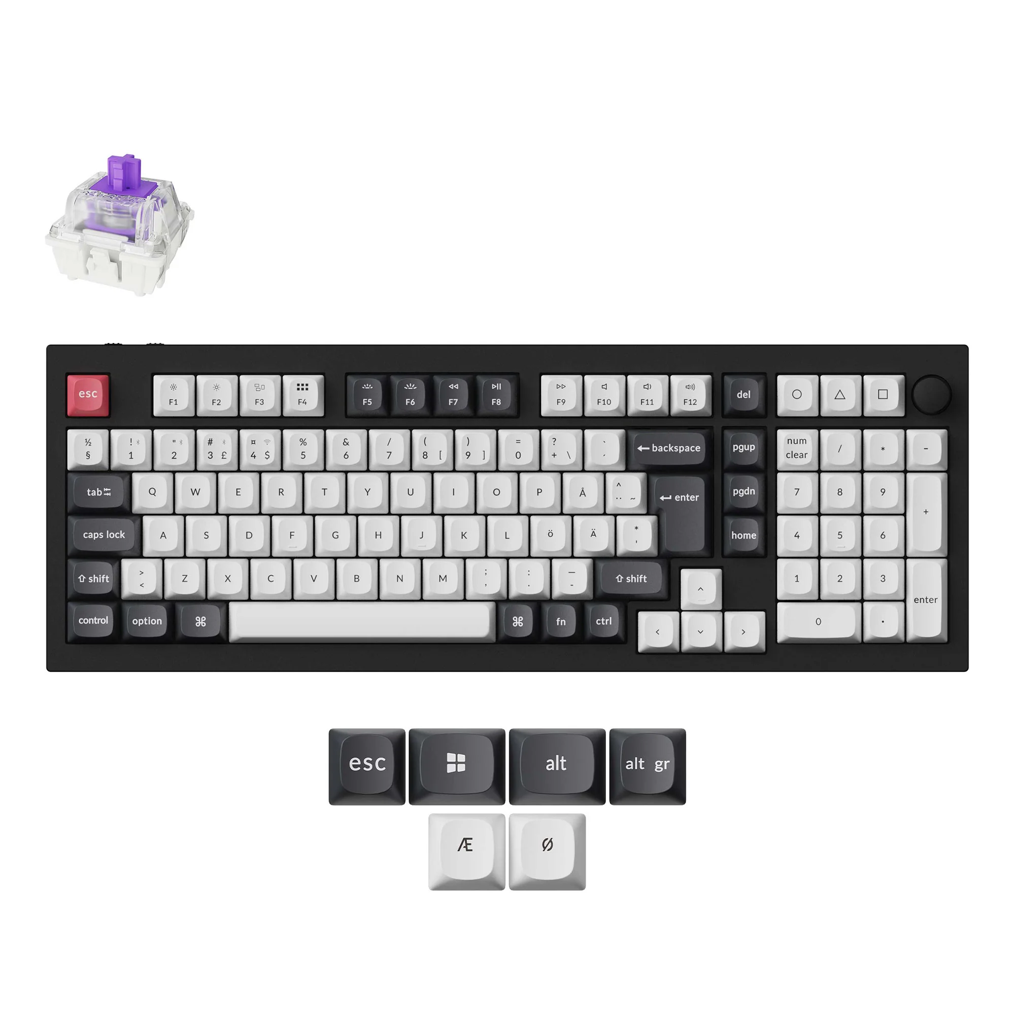 Keychron Q5 HE QMK Wireless Custom Keyboard ISO Layout Collection