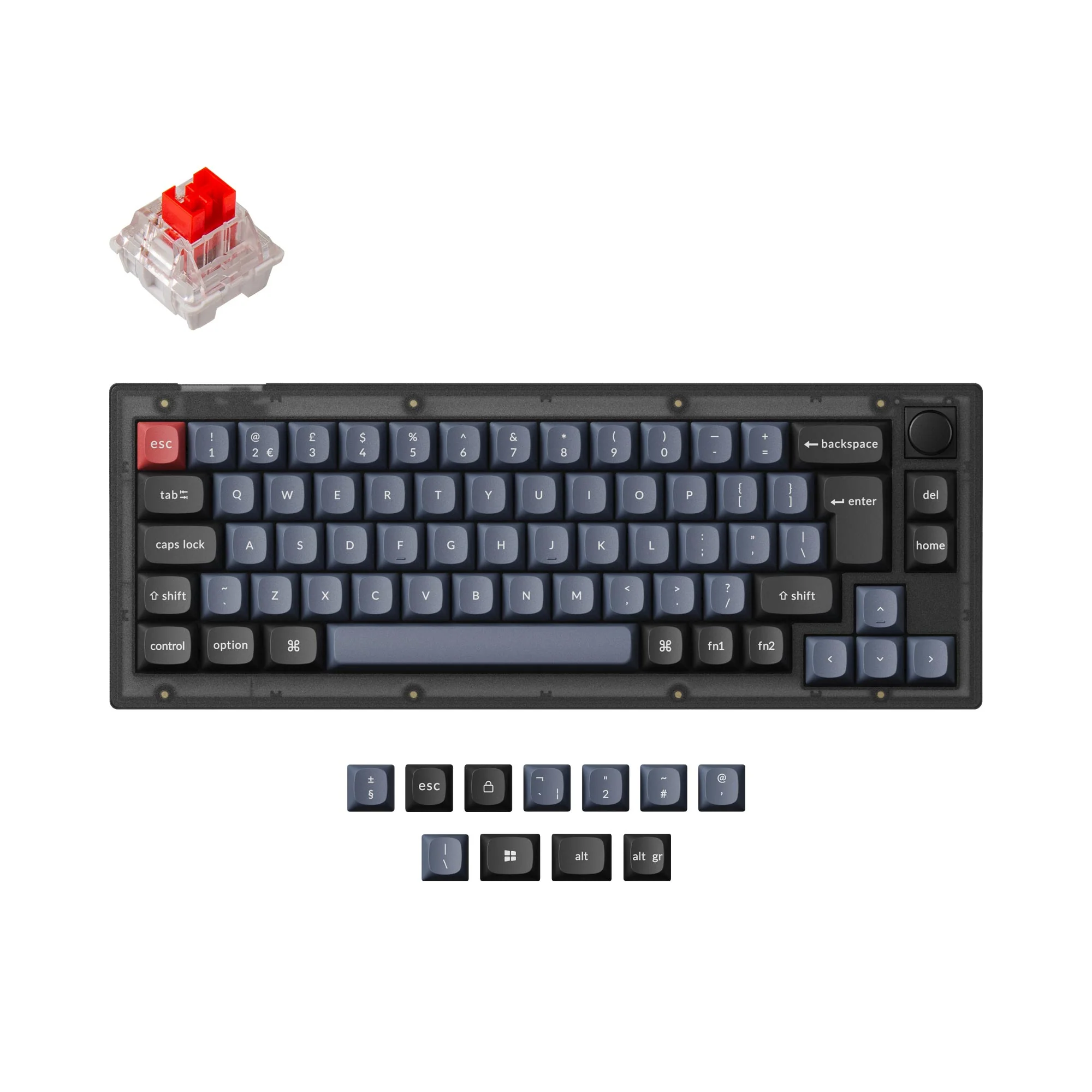 Keychron V2 QMK Teclado Mecánico Personalizado Colección de Distribución ISO
