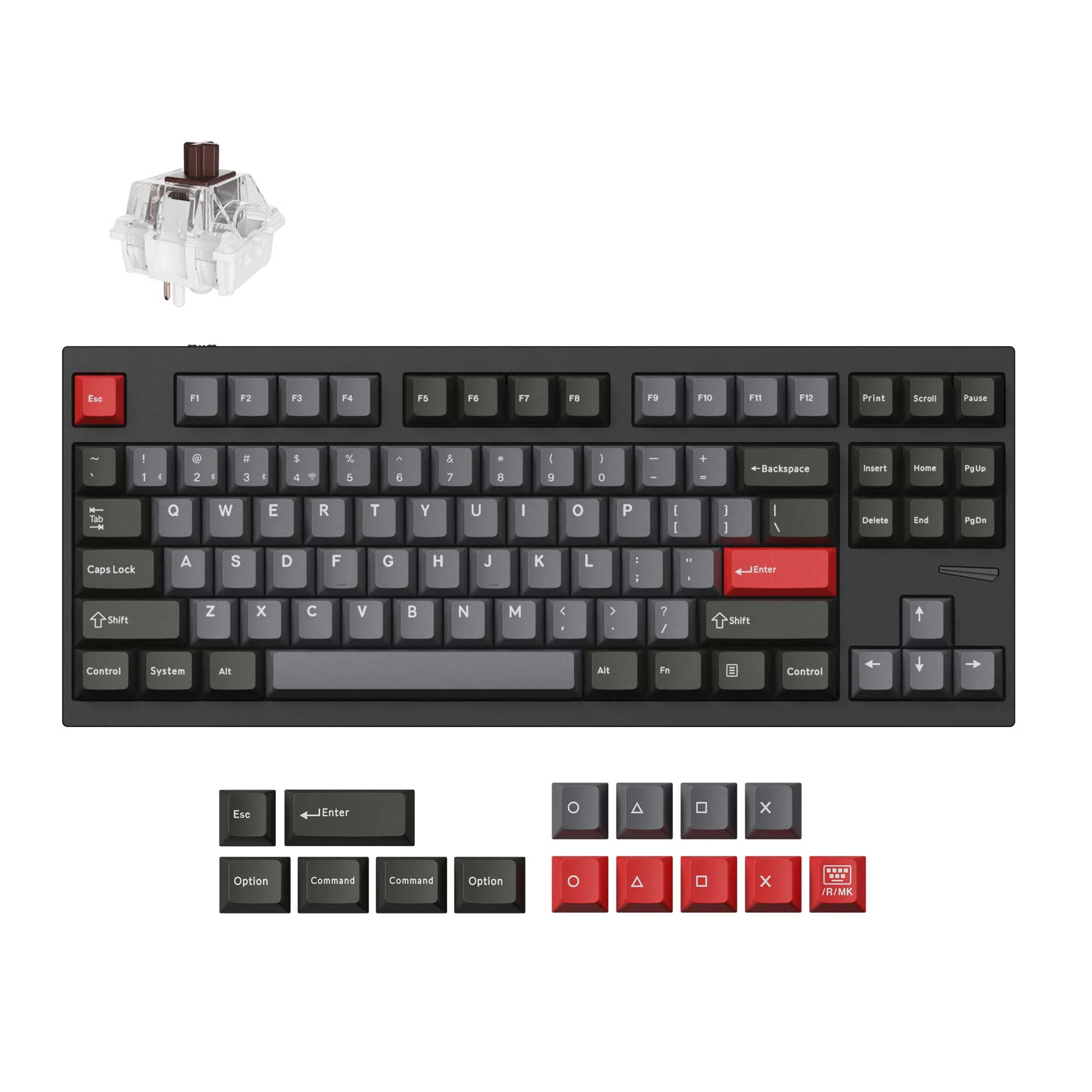 Teclado gamer personalizado sem fio QMK Lemokey L4