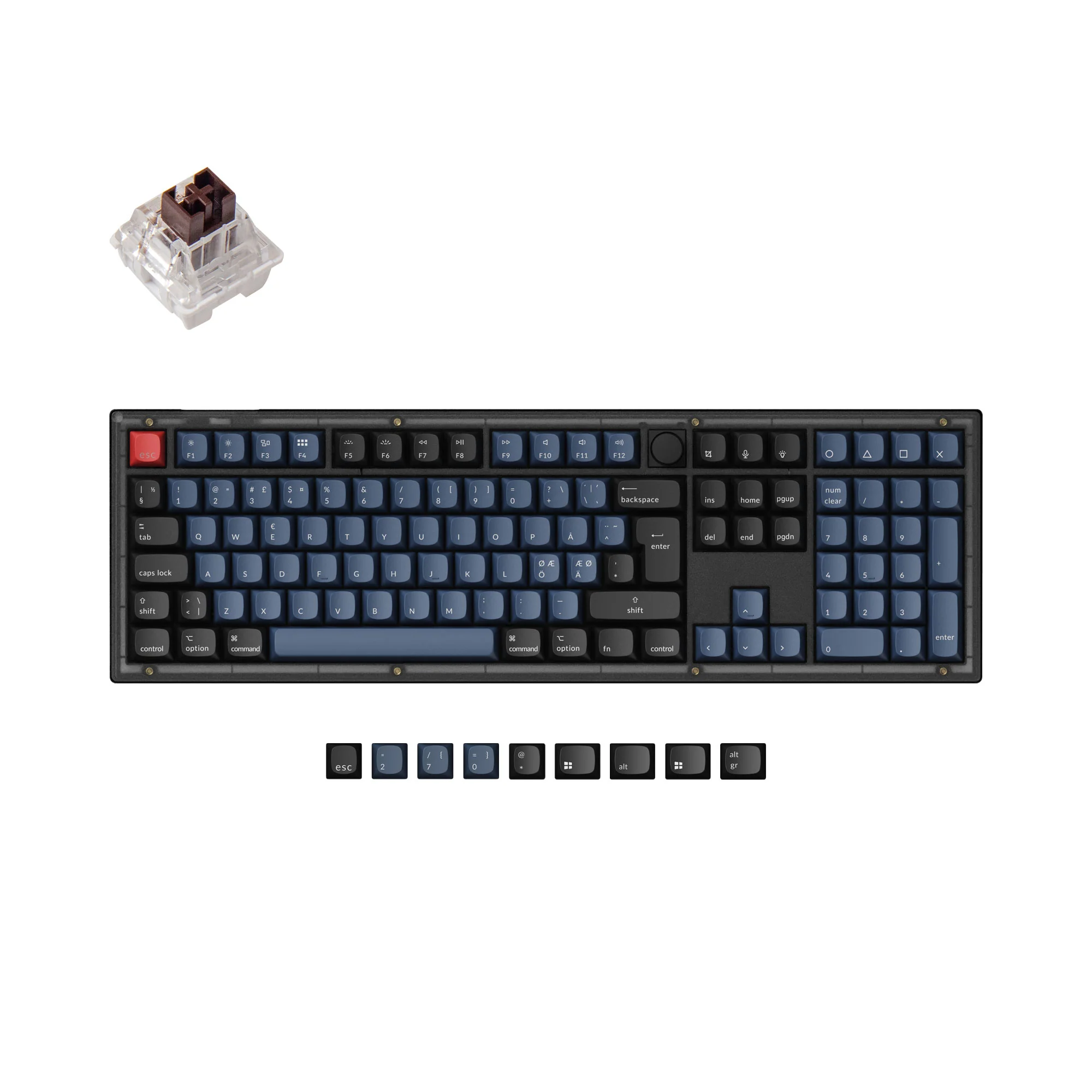 Keychron V6 QMK Customowa klawiatura mechaniczna – kolekcja układów ISO