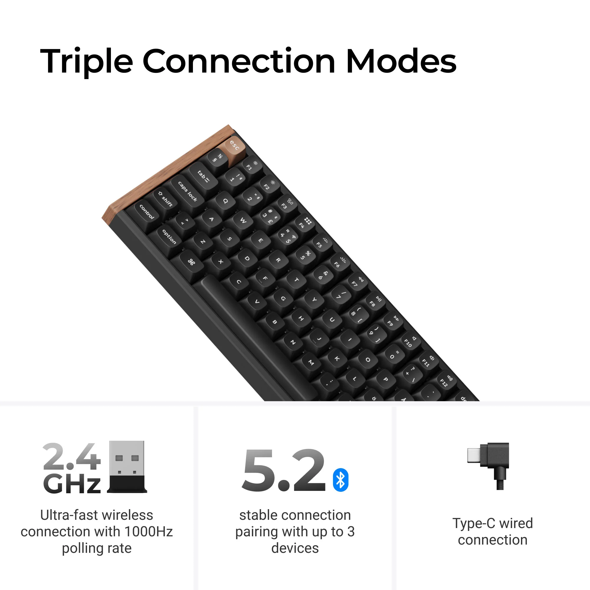 Keychron K4 HE Teclado sem fio personalizável com switch magnético, layout ISO - Coleção