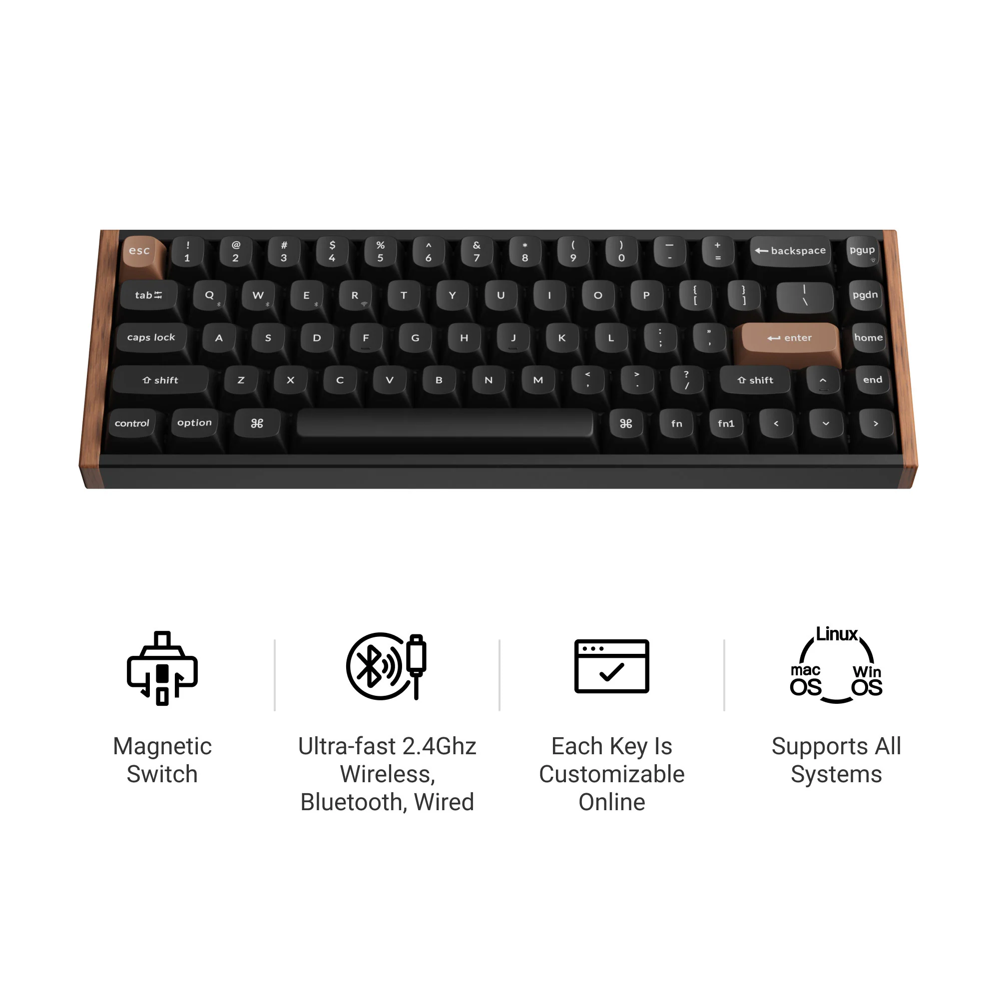 Keychron K6 HE Teclado inalámbrico con interruptor magnético