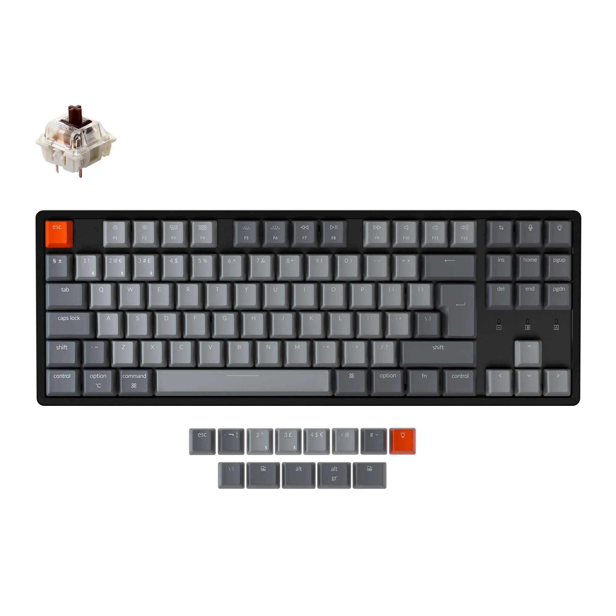 Keychron K8 無線機械鍵盤（英國 ISO 佈局）