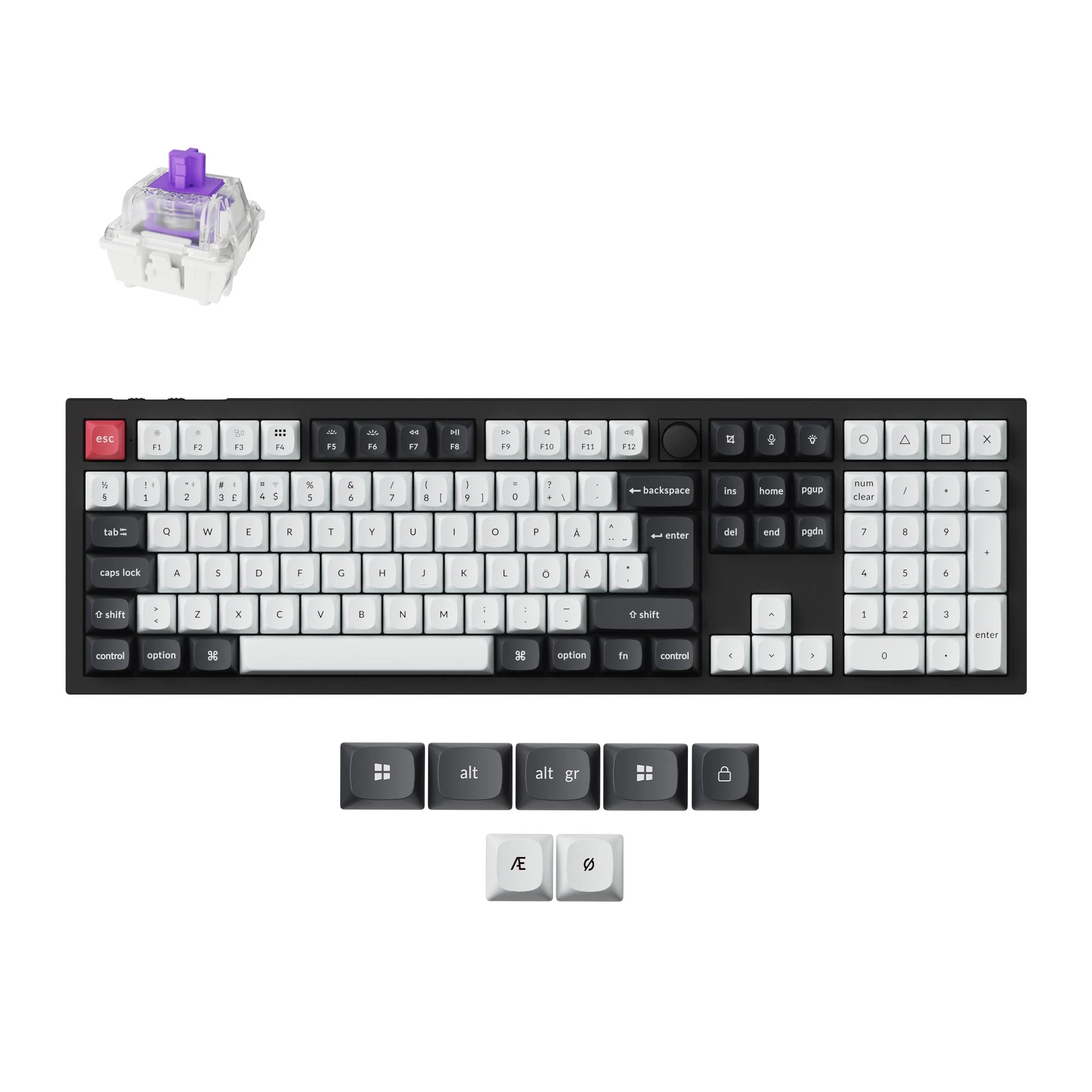 Keychron Q6 HE Teclado personalizado inalámbrico QMK, colección de distribución ISO