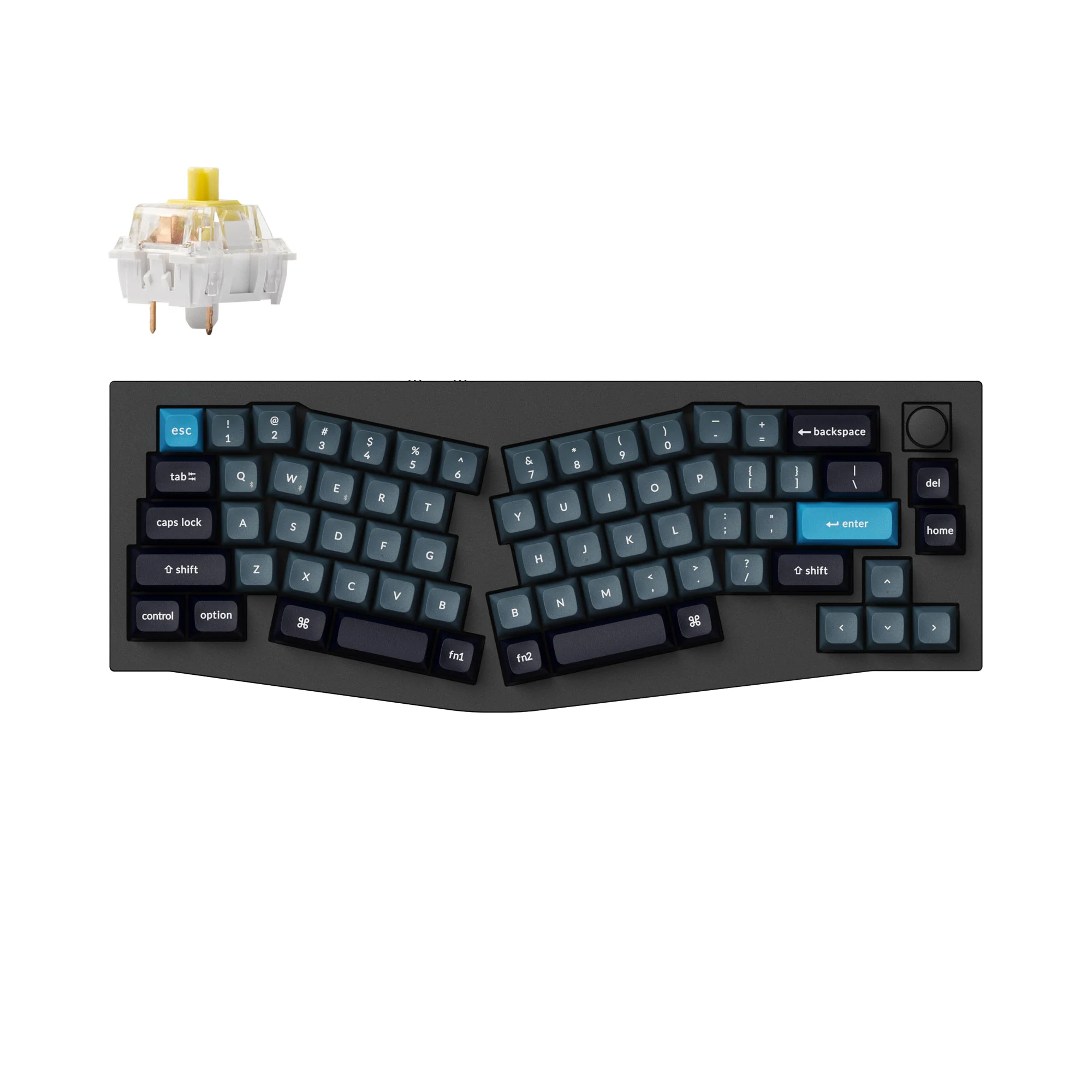 Teclado Mecânico Personalizado Sem Fio Keychron Q8 Pro (Layout Alice) QMK/VIA