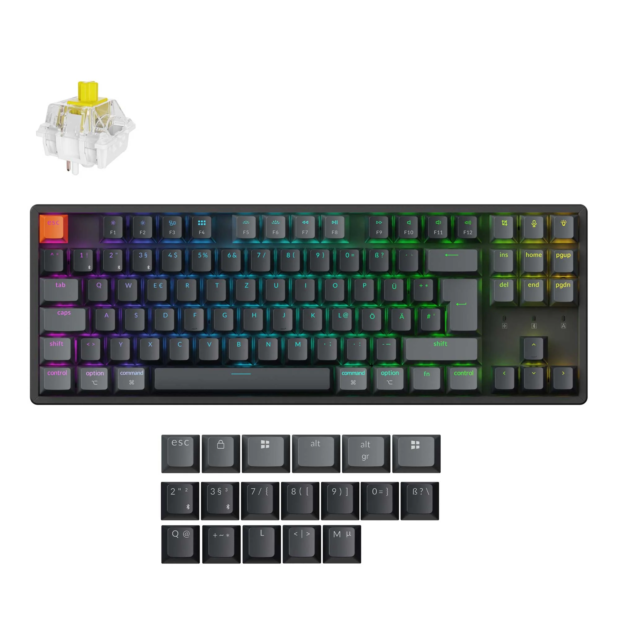 Keychron K8 QMK Wireless Mechanical Keyboard ISO Layout Collection (Version 2)