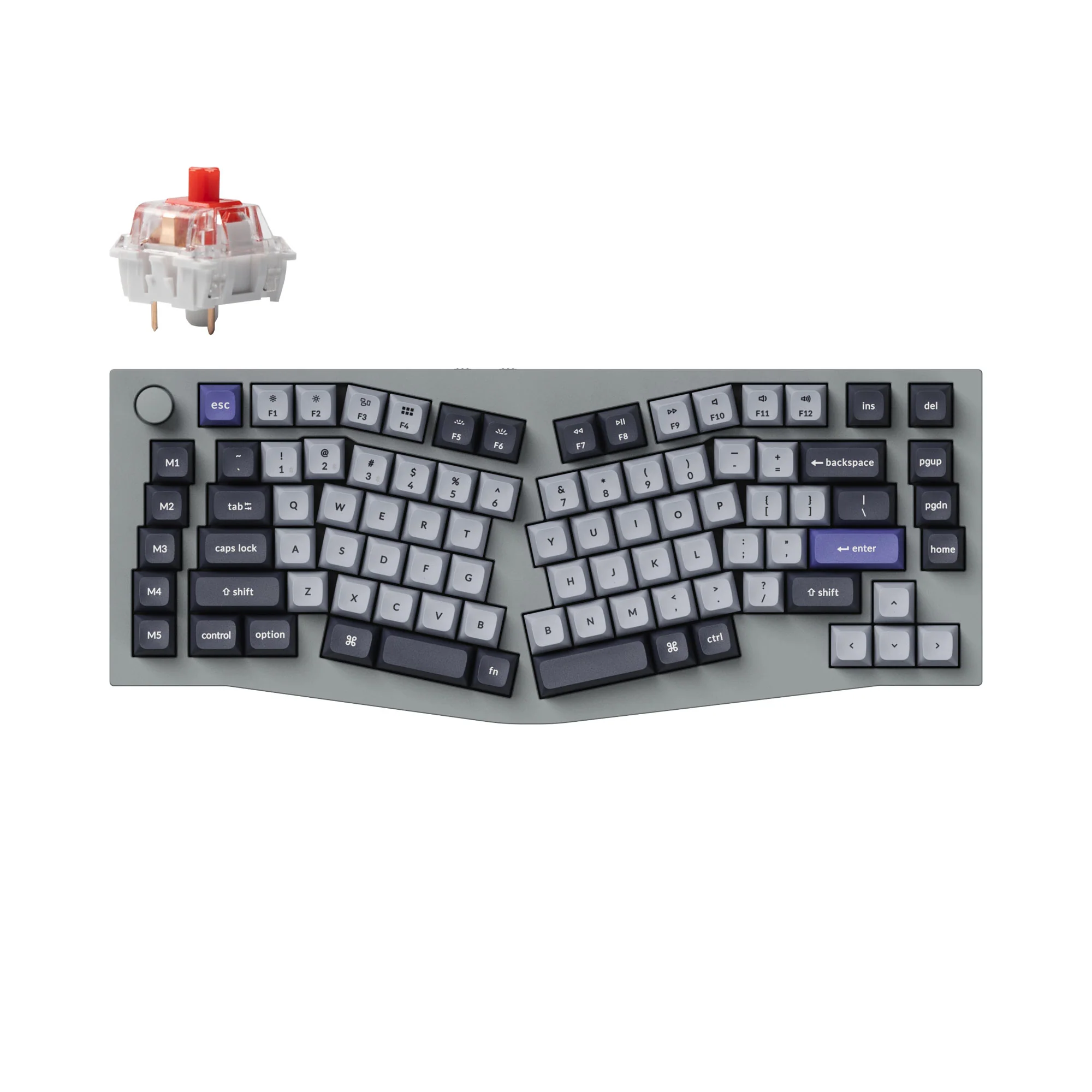 Teclado Mecânico Personalizado Sem Fio Keychron Q10 Pro (Layout Alice) QMK/VIA