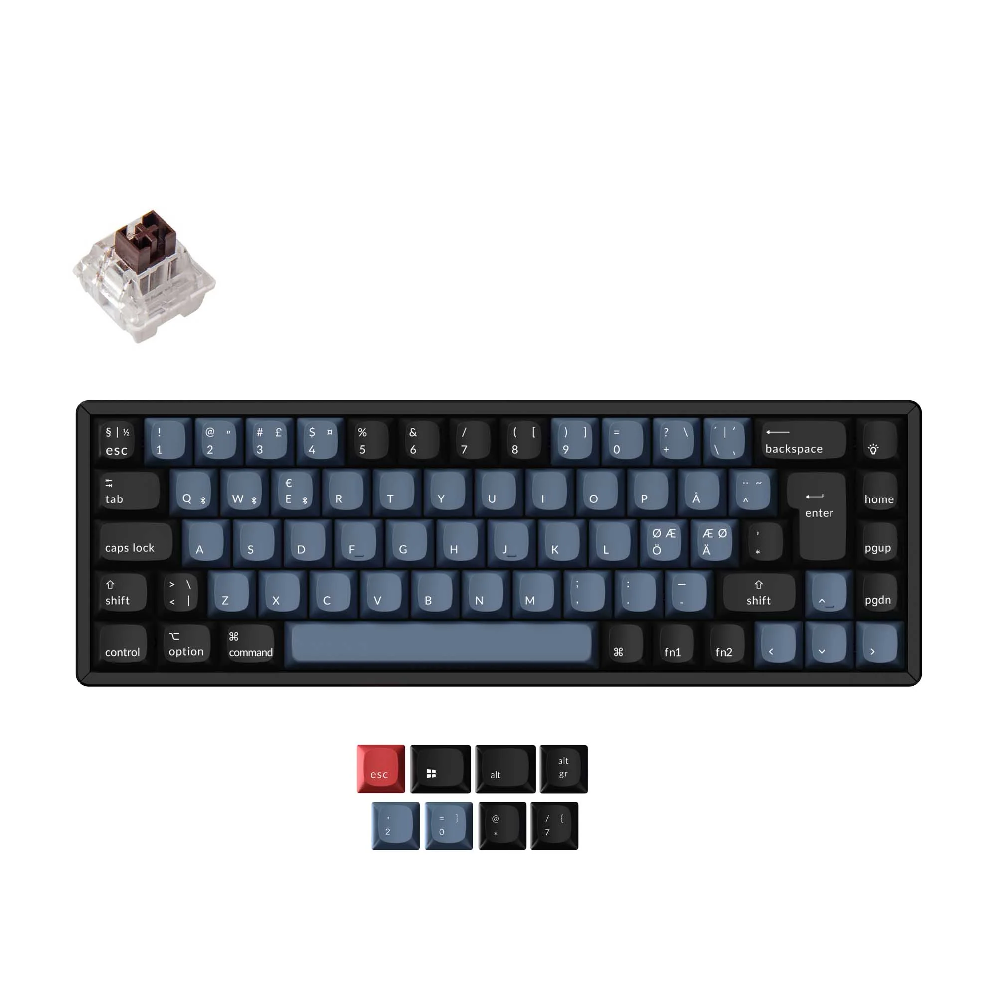Keychron K6 Pro QMK/VIA Teclado Mecânico Sem Fio Coleção Layout ISO