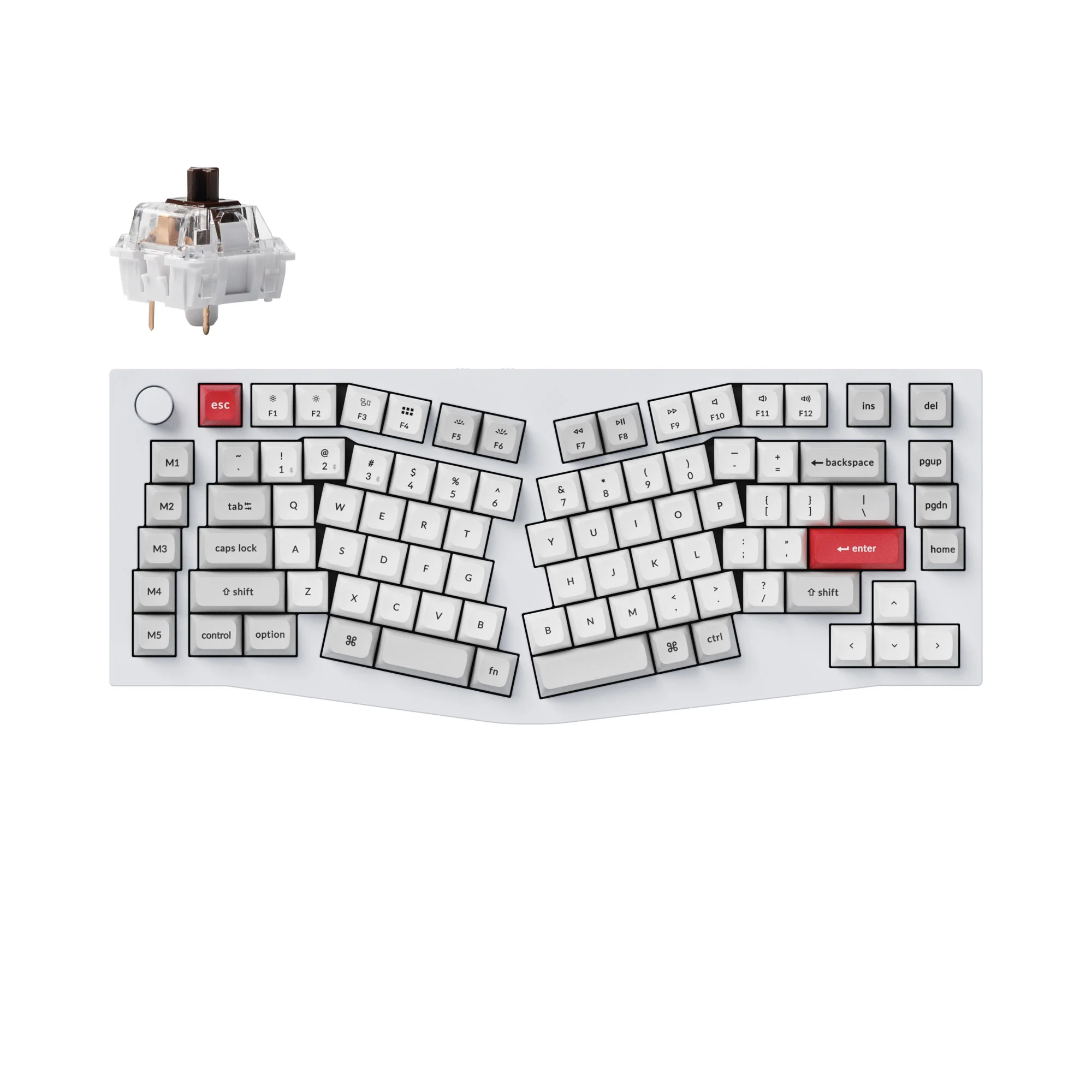 Teclado Mecânico Personalizado Sem Fio Keychron Q10 Pro (Layout Alice) QMK/VIA