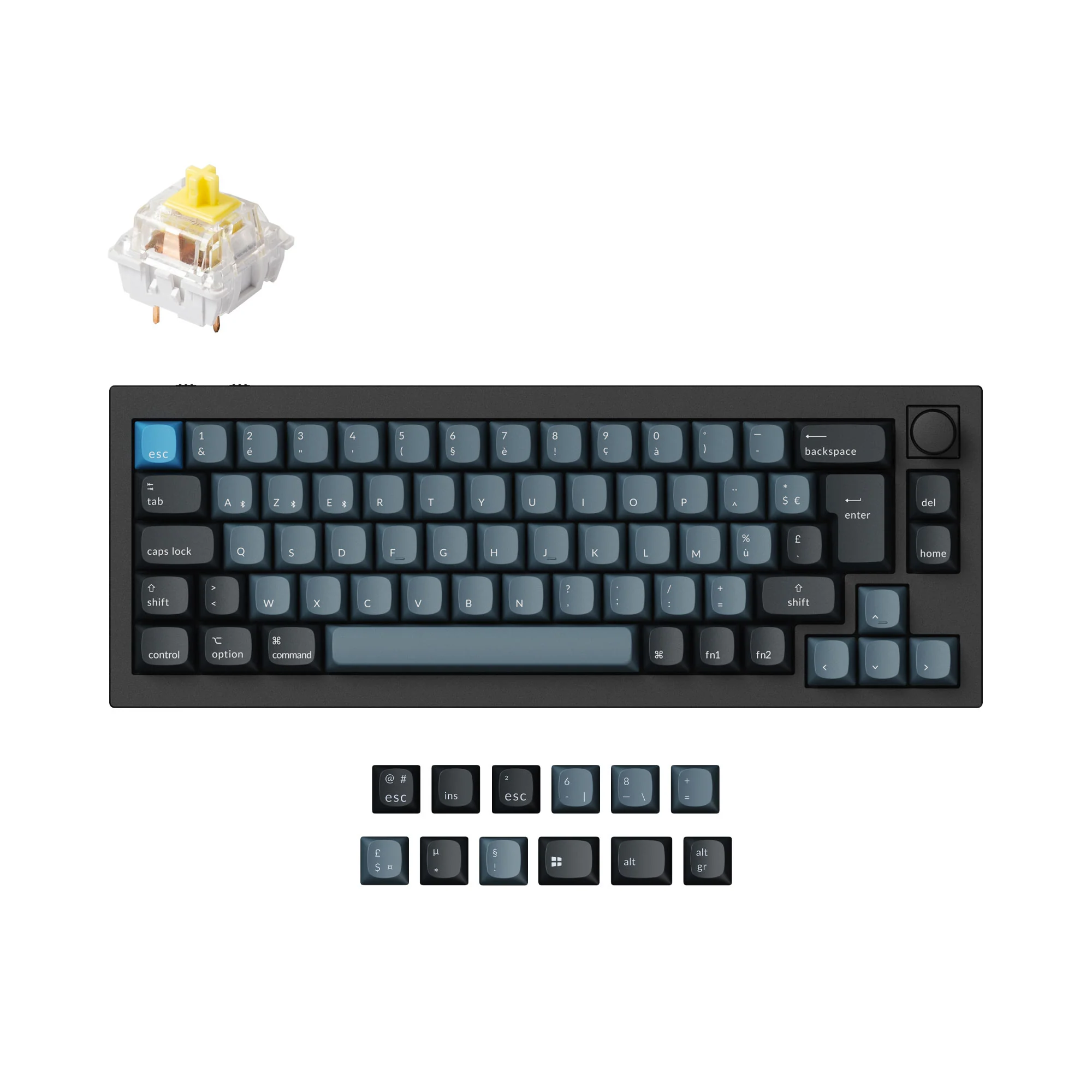 Keychron Q2 Pro teclado mecánico inalámbrico personalizable QMK/VIA - colección de distribución ISO