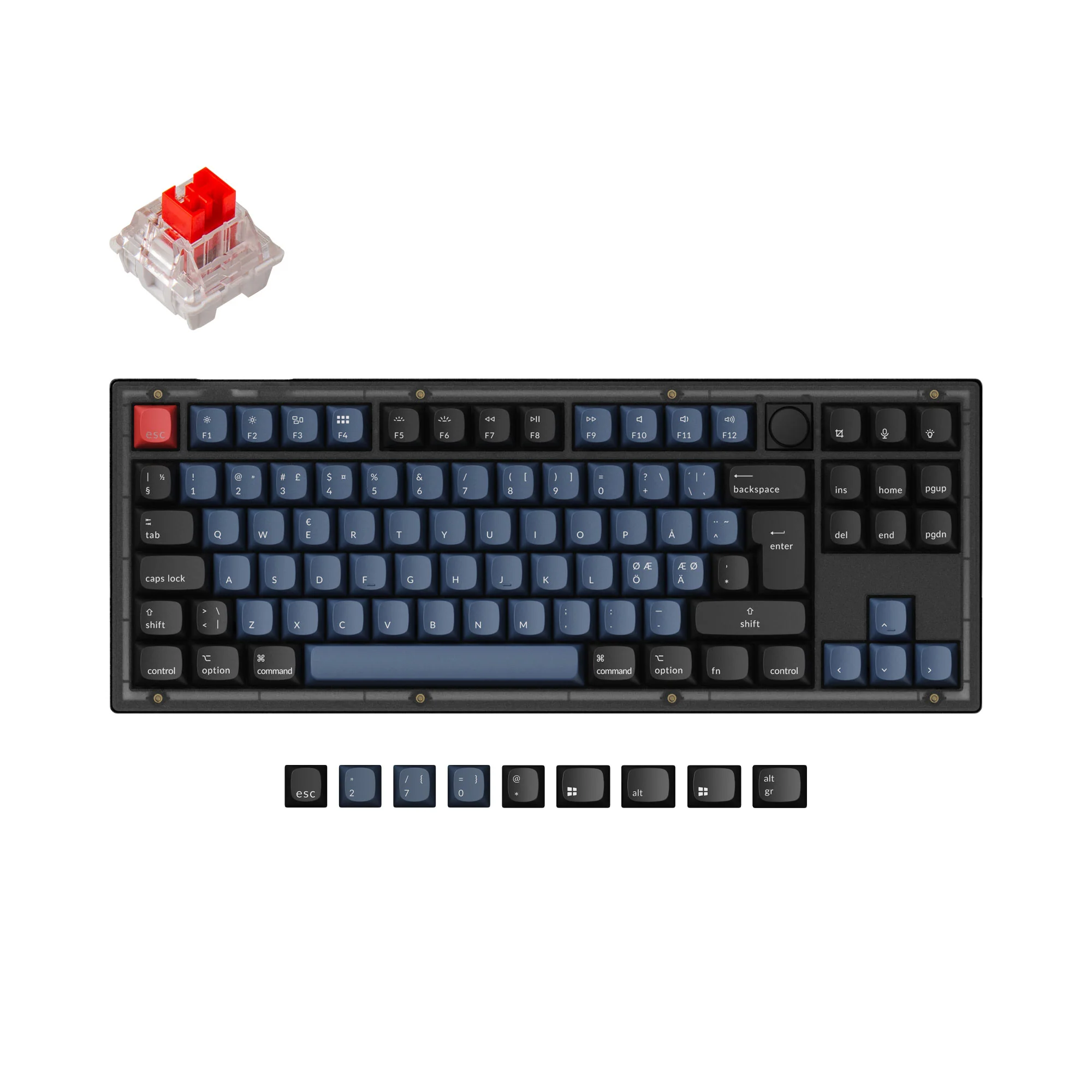 Keychron V3 QMK Custom -mekaaninen näppäimistö, ISO-asettelukokoelma