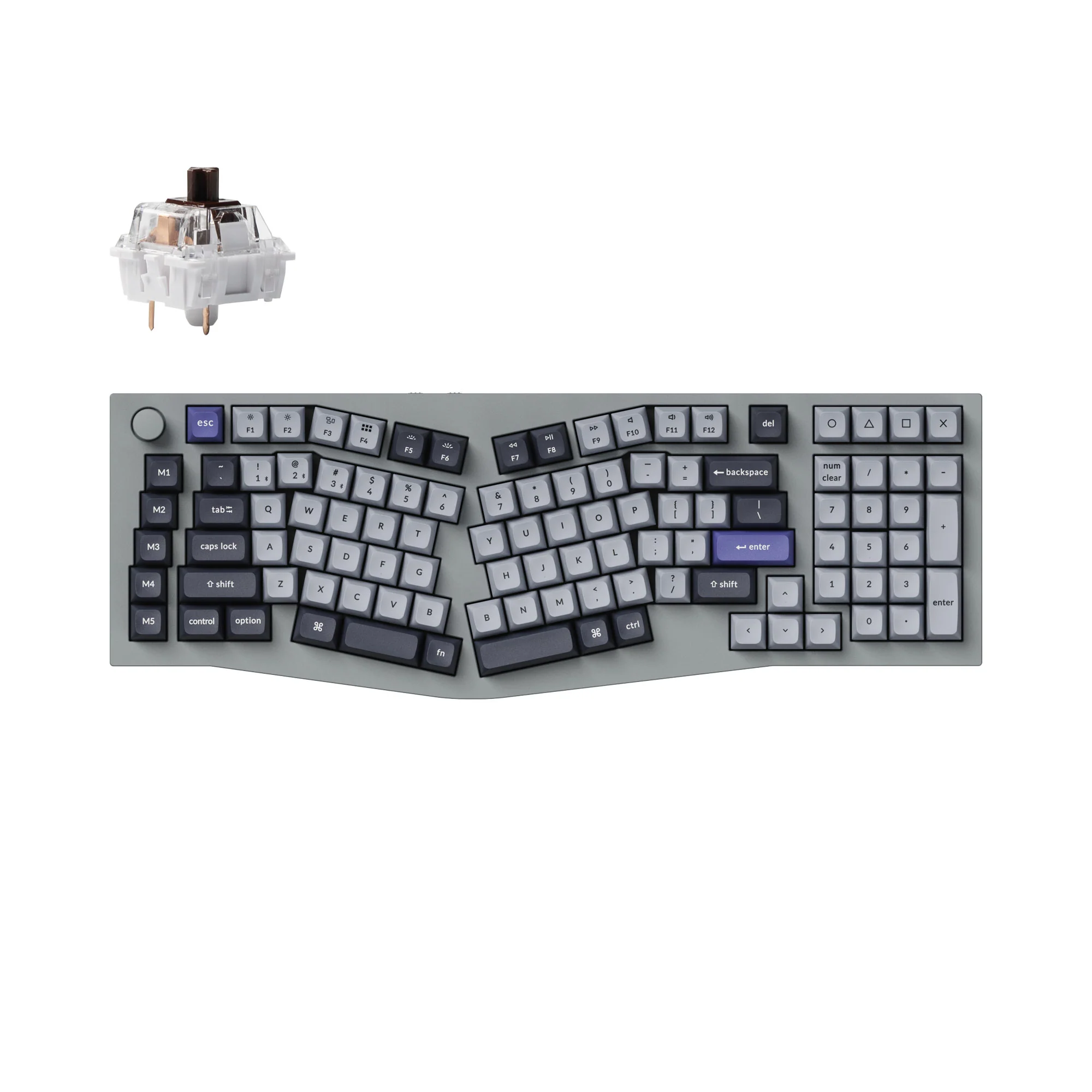 Teclado Mecânico Personalizado Sem Fio Keychron Q13 Pro (Layout Alice) QMK/VIA