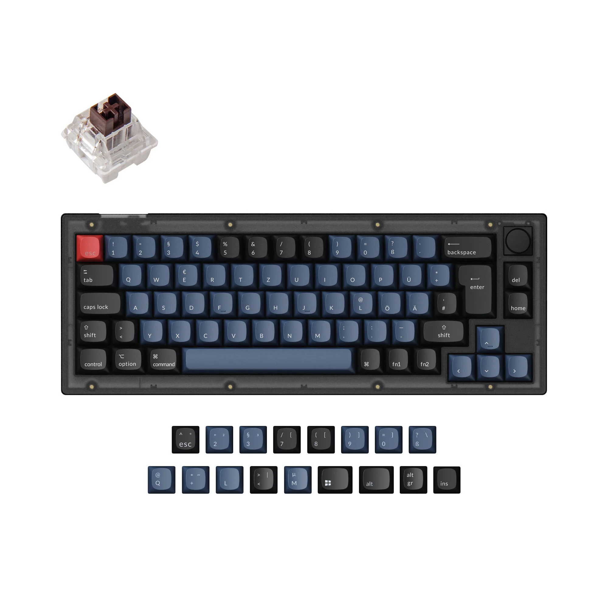 Keychron V2 QMK Teclado Mecánico Personalizado Colección de Distribución ISO