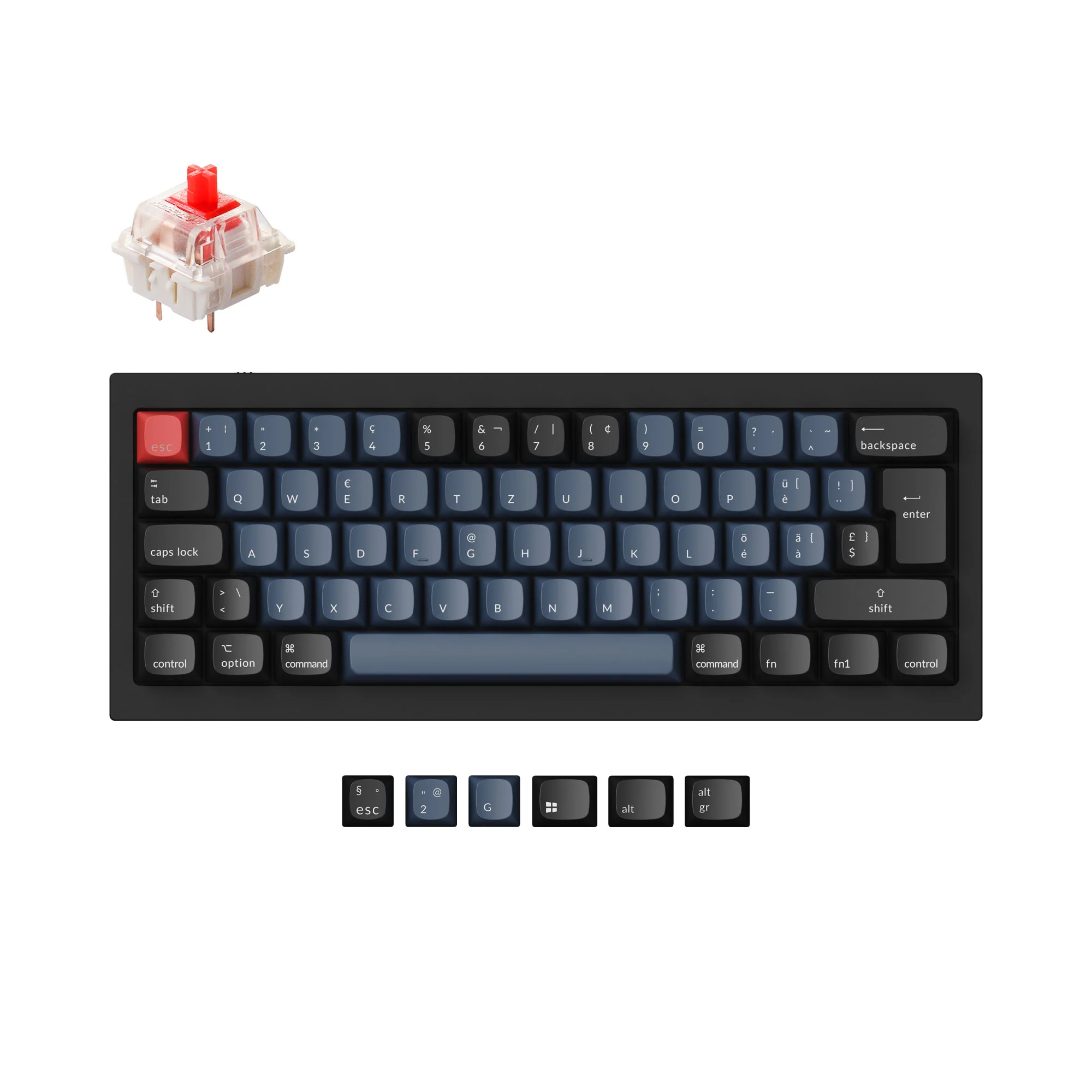 Keychron Q4 QMK Custom mekanisk tastatur ISO-layout-kollektion