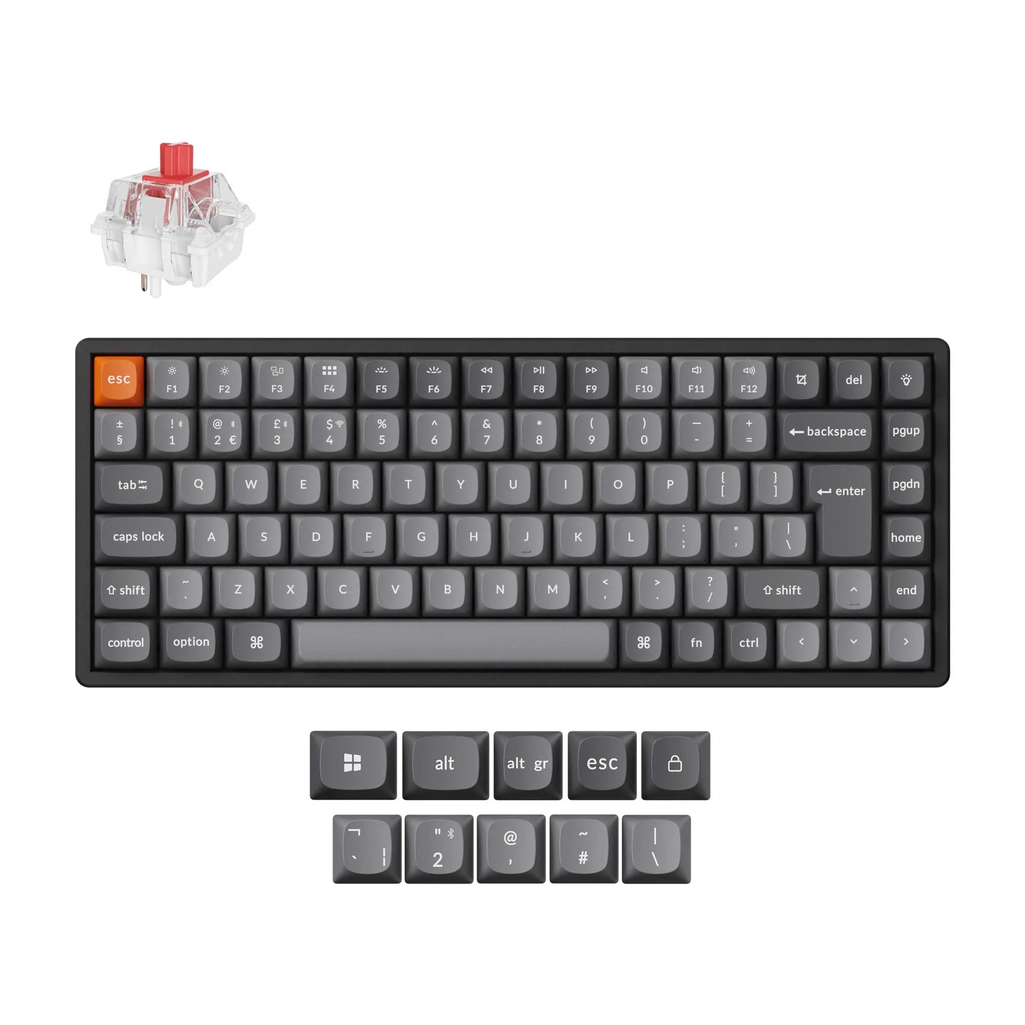 Keychron K2 Max Teclado mecánico inalámbrico QMK, colección de distribución ISO