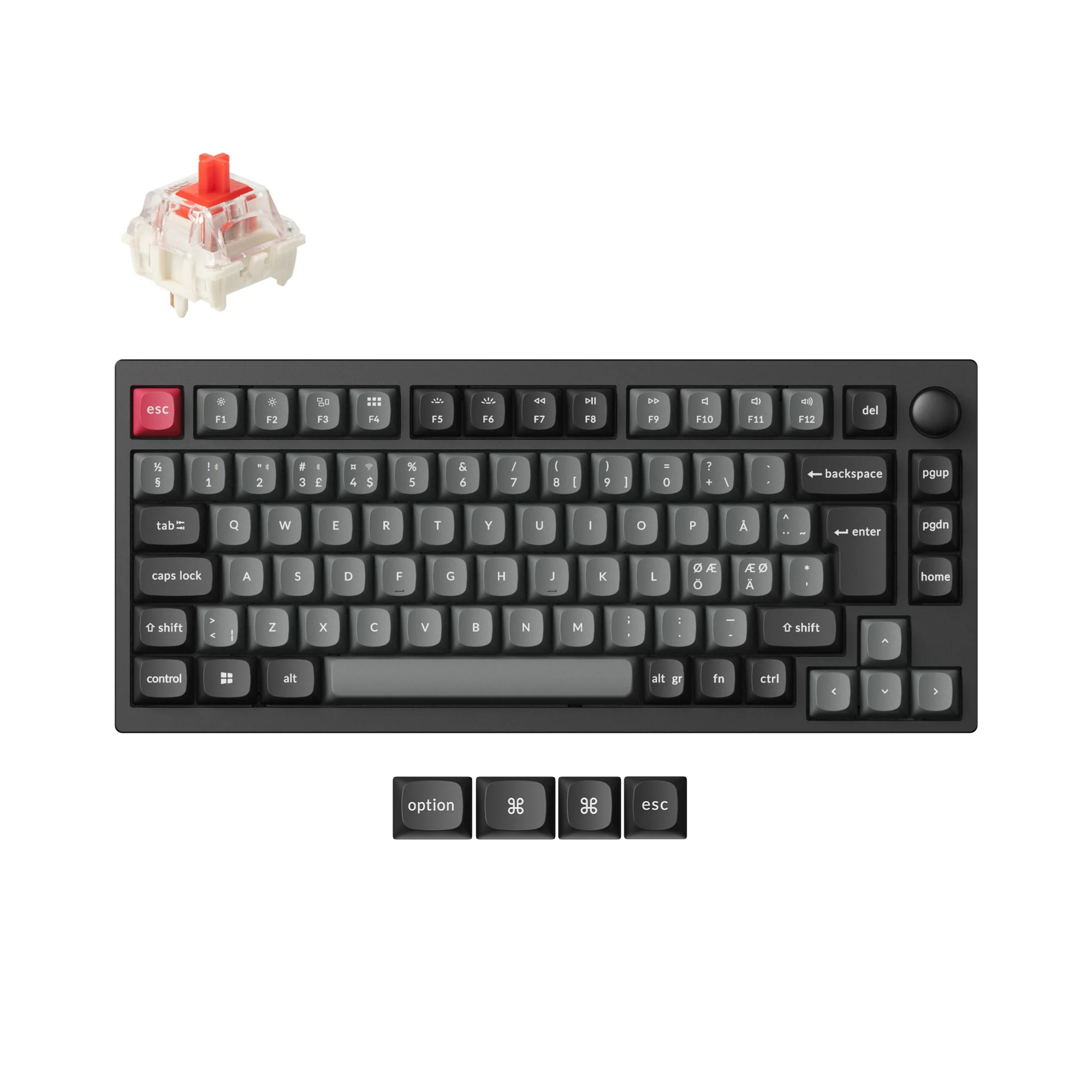 Lemokey P1 QMK langaton custom-mekaaninen näppäimistö ISO-layout-kokoelma