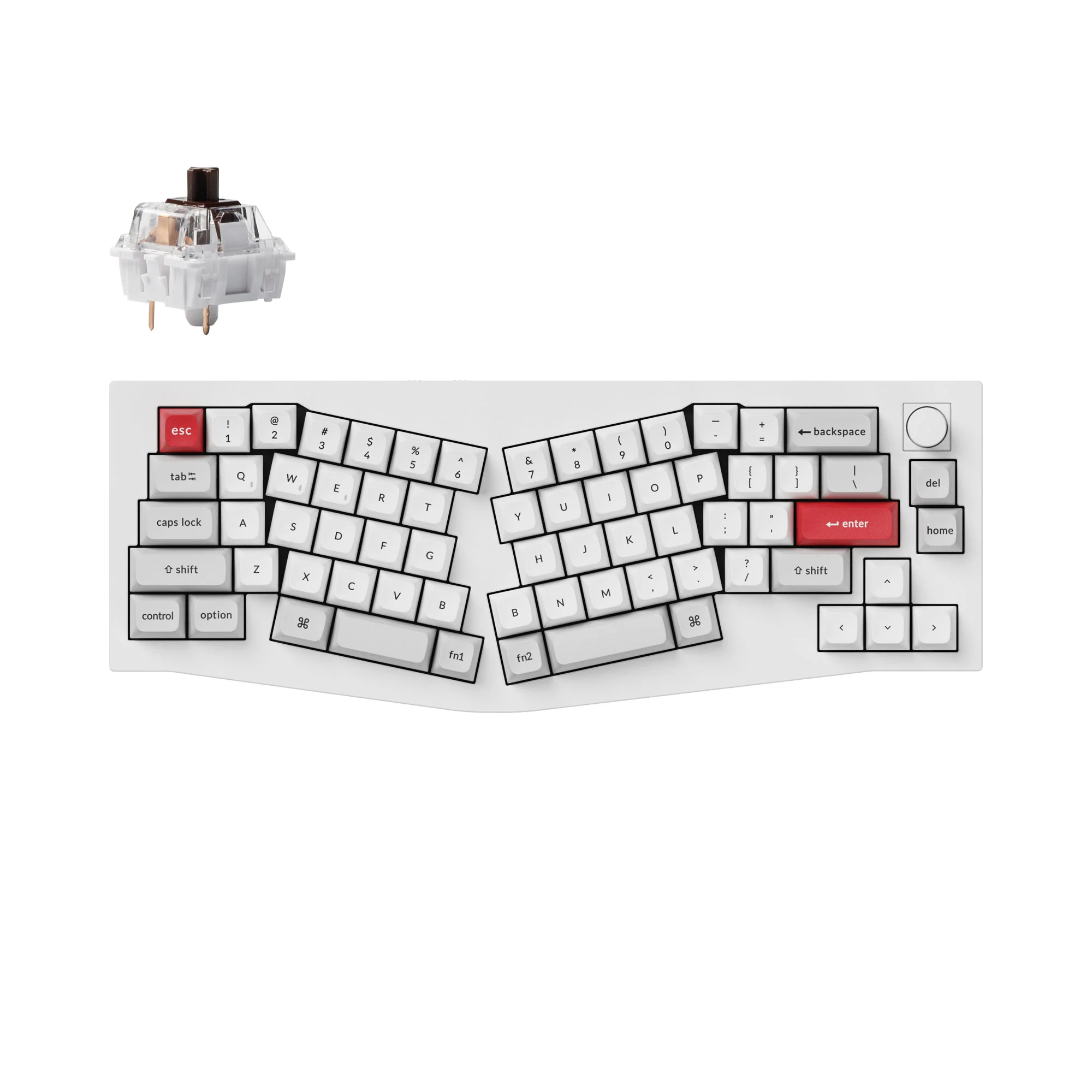Teclado Mecânico Personalizado Sem Fio Keychron Q8 Pro (Layout Alice) QMK/VIA