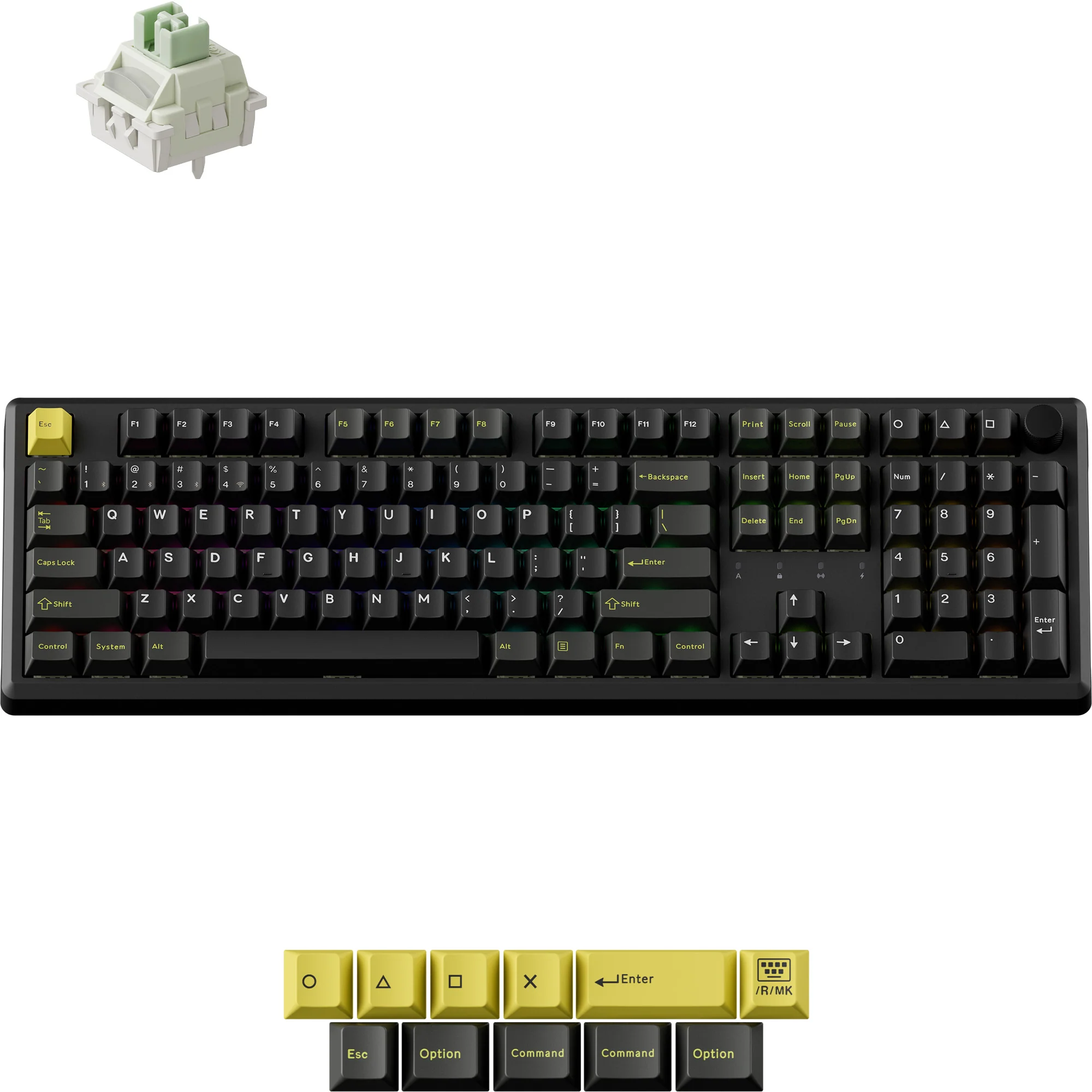 Teclado Keychron J5 HE sem fio com switches magnéticos