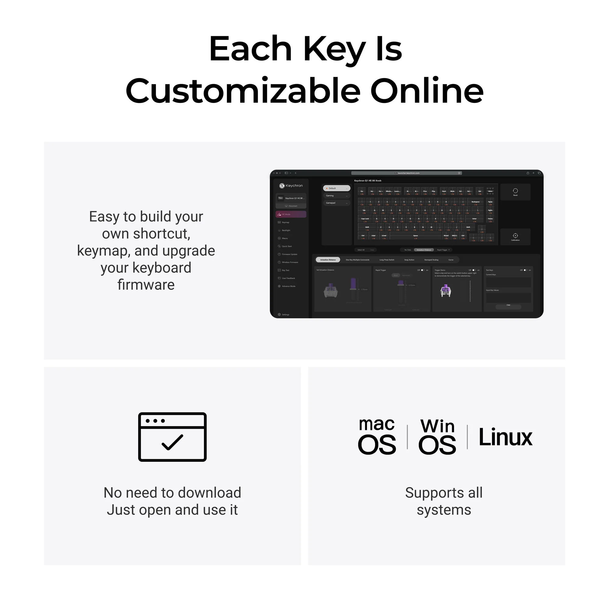 Teclado com Interruptor Magnético Keychron Q1 HE 8K