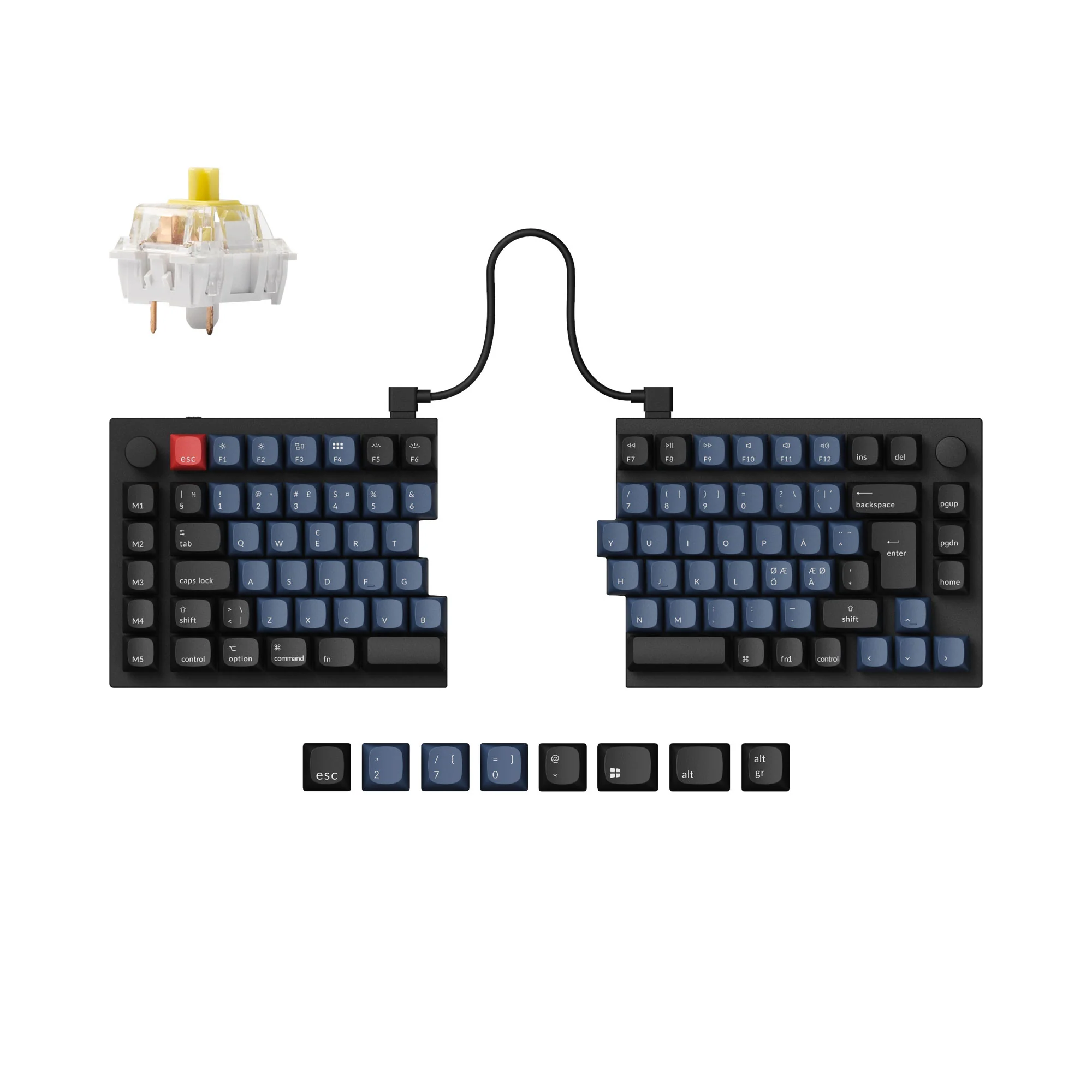 Keychron Q11 teclado mecánico personalizable QMK - colección de distribución ISO