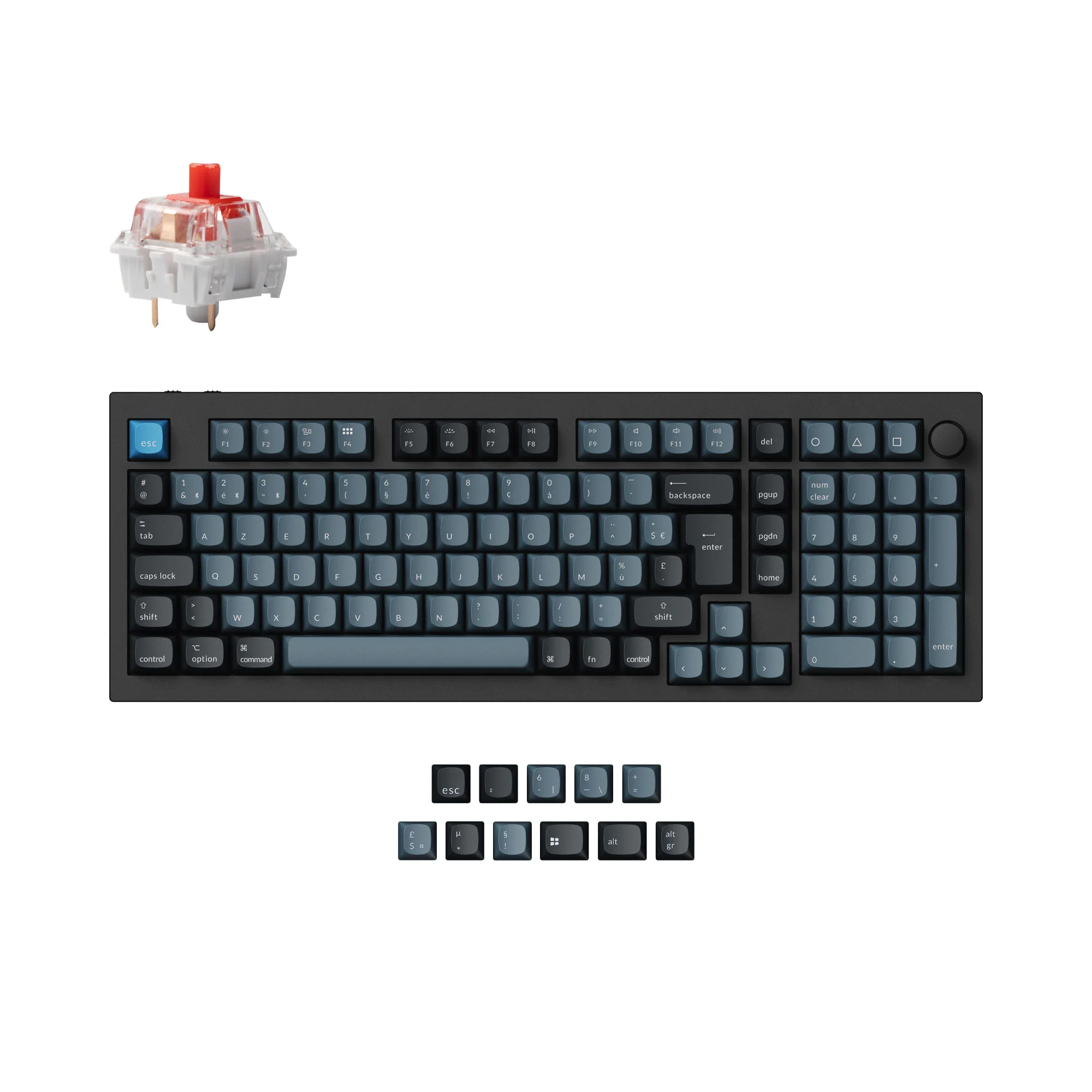 Keychron Q5 Pro QMK/VIA langaton mukautettu mekaaninen näppäimistö ISO-layout-kokoelma