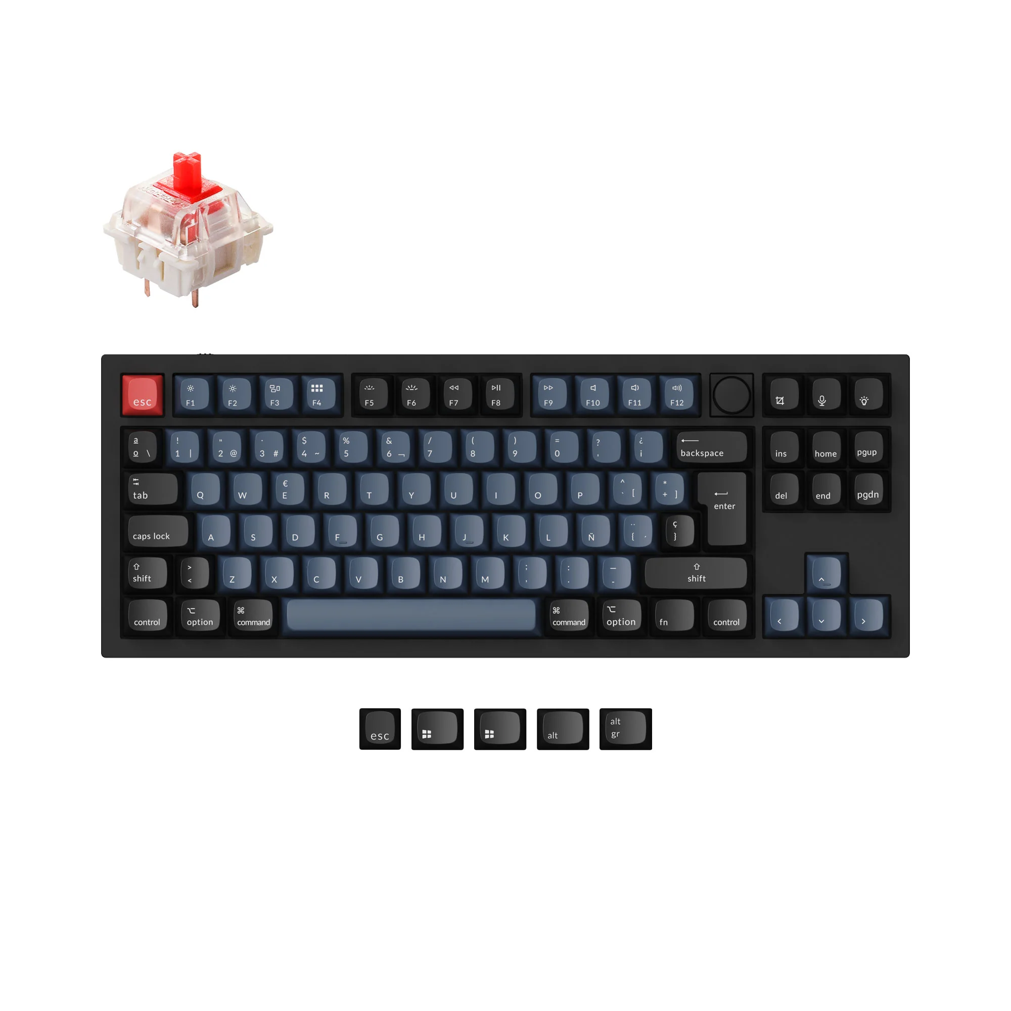 Keychron Q3 QMK Custom mekanisk tastatur ISO-layout-kollektion