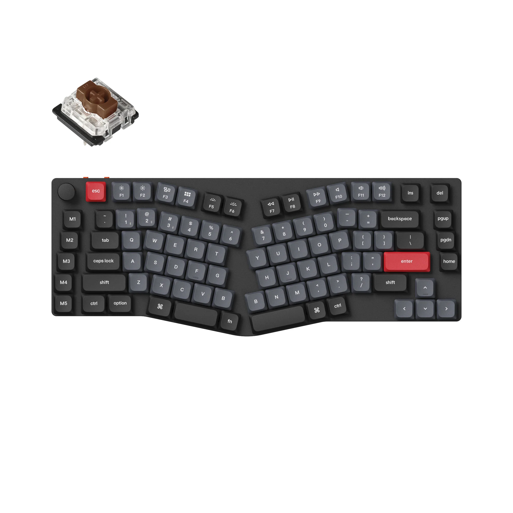 Teclado mecánico inalámbrico personalizado Keychron K15 Pro (distribución Alice) QMK/VIA