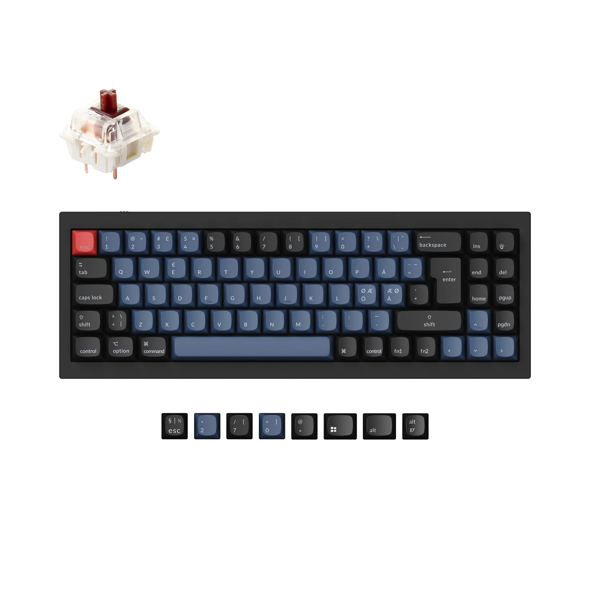 Colección Keychron Q7 QMK teclado mecánico personalizado diseño ISO