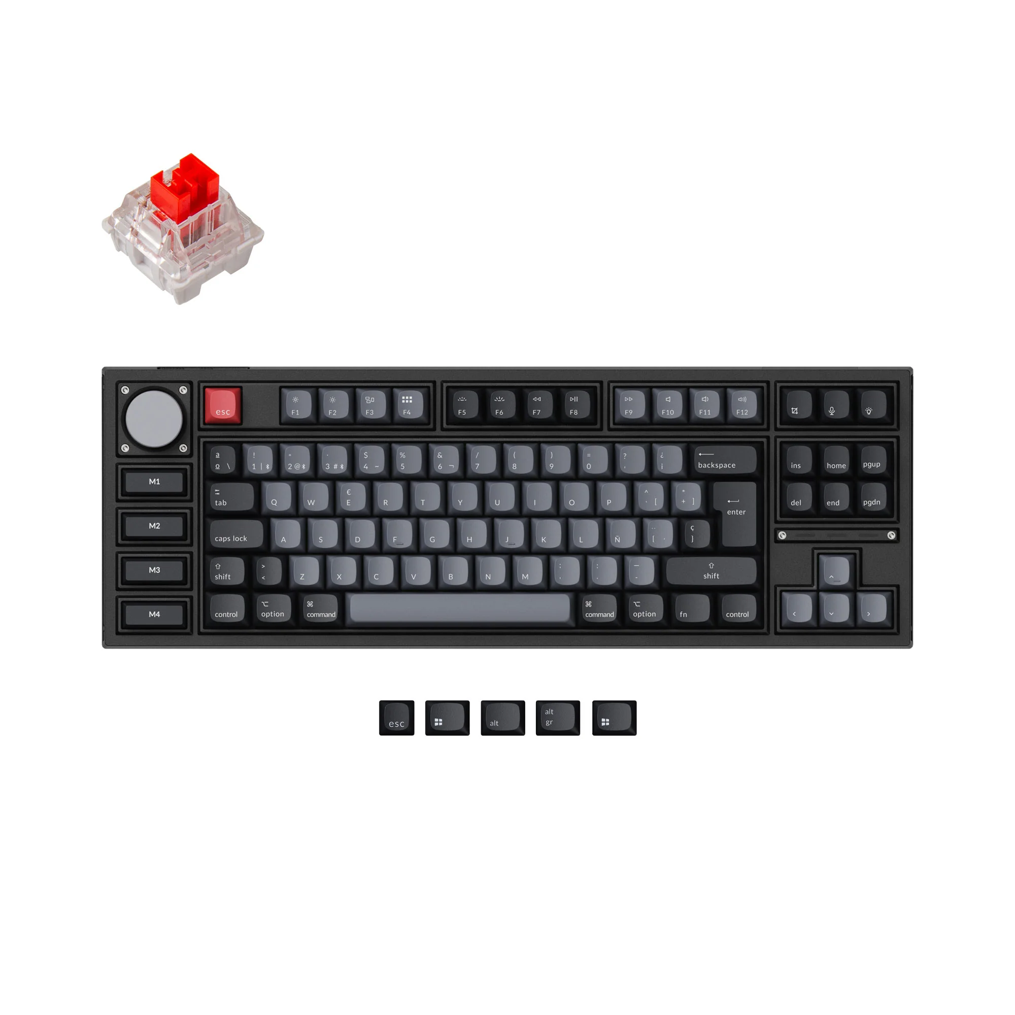 Coleção de Teclado Mecânico Personalizado Sem Fio Keychron Q3 Pro QMK/VIA com Layout ISO